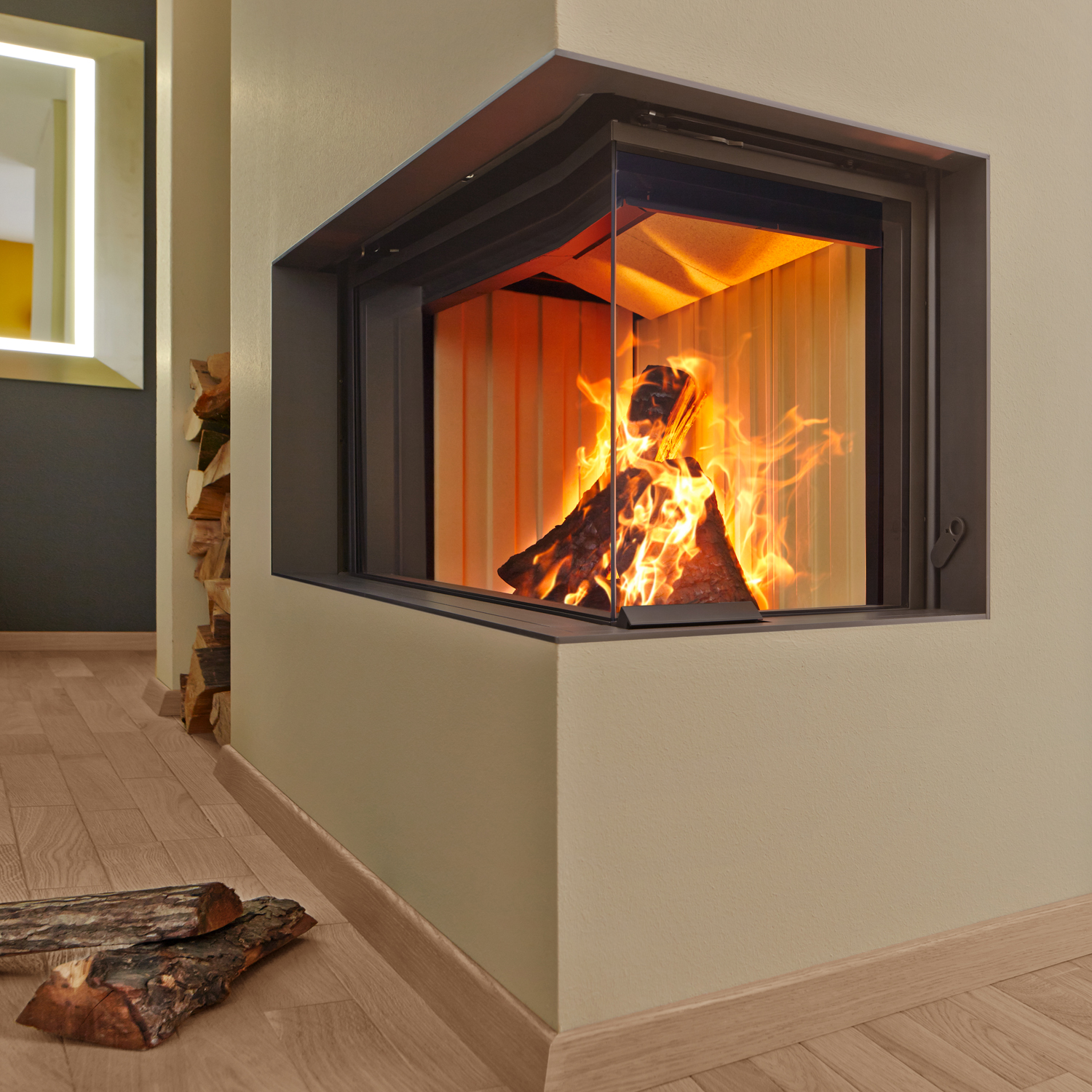 Spartherm Premium Varia-2R-80h Kamineinsatz Ecke RRA Ø 250 mm