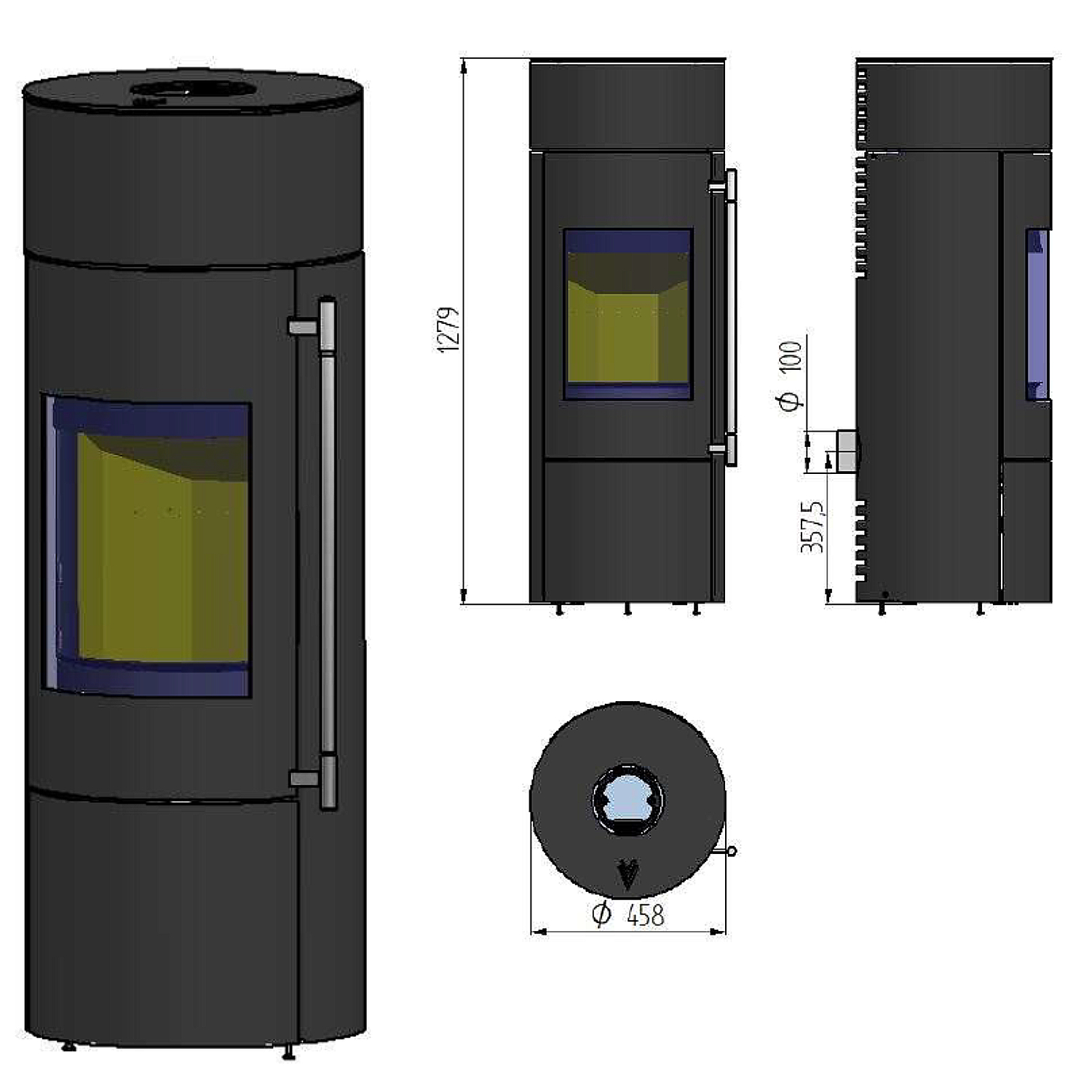 Haas+Sohn P+ Kaminofen LURE HSC