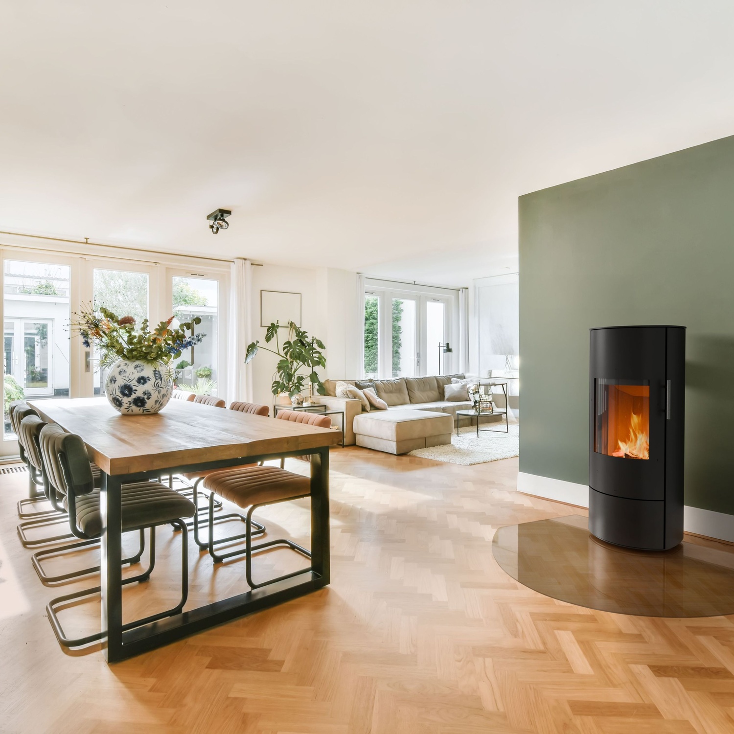 Königshütte GEMINI 6kW Stahltür Stahl schwarz Kaminofen