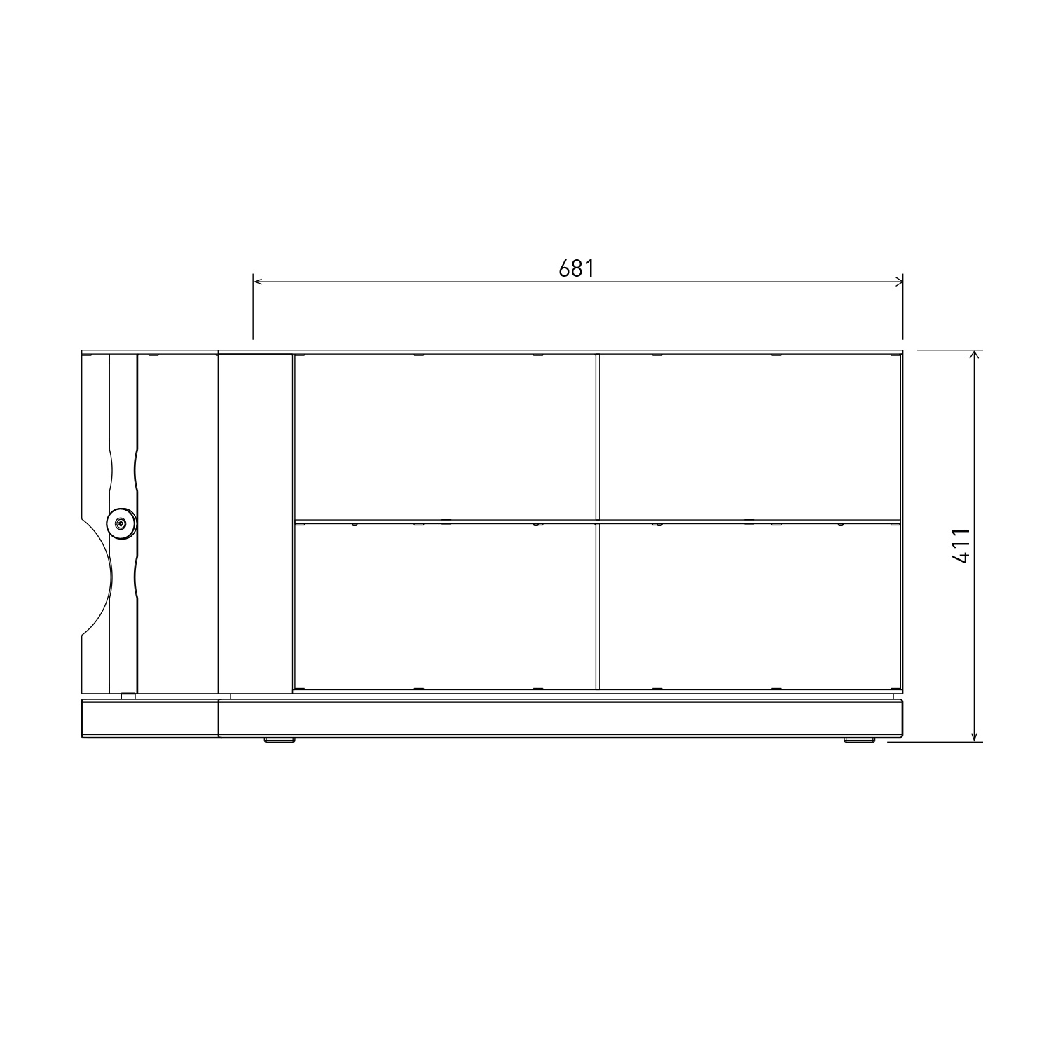 Austroflamm Lux Beistellbox rechts 68 cm Austroflamm Lux Beistellbox rechts 68 cm