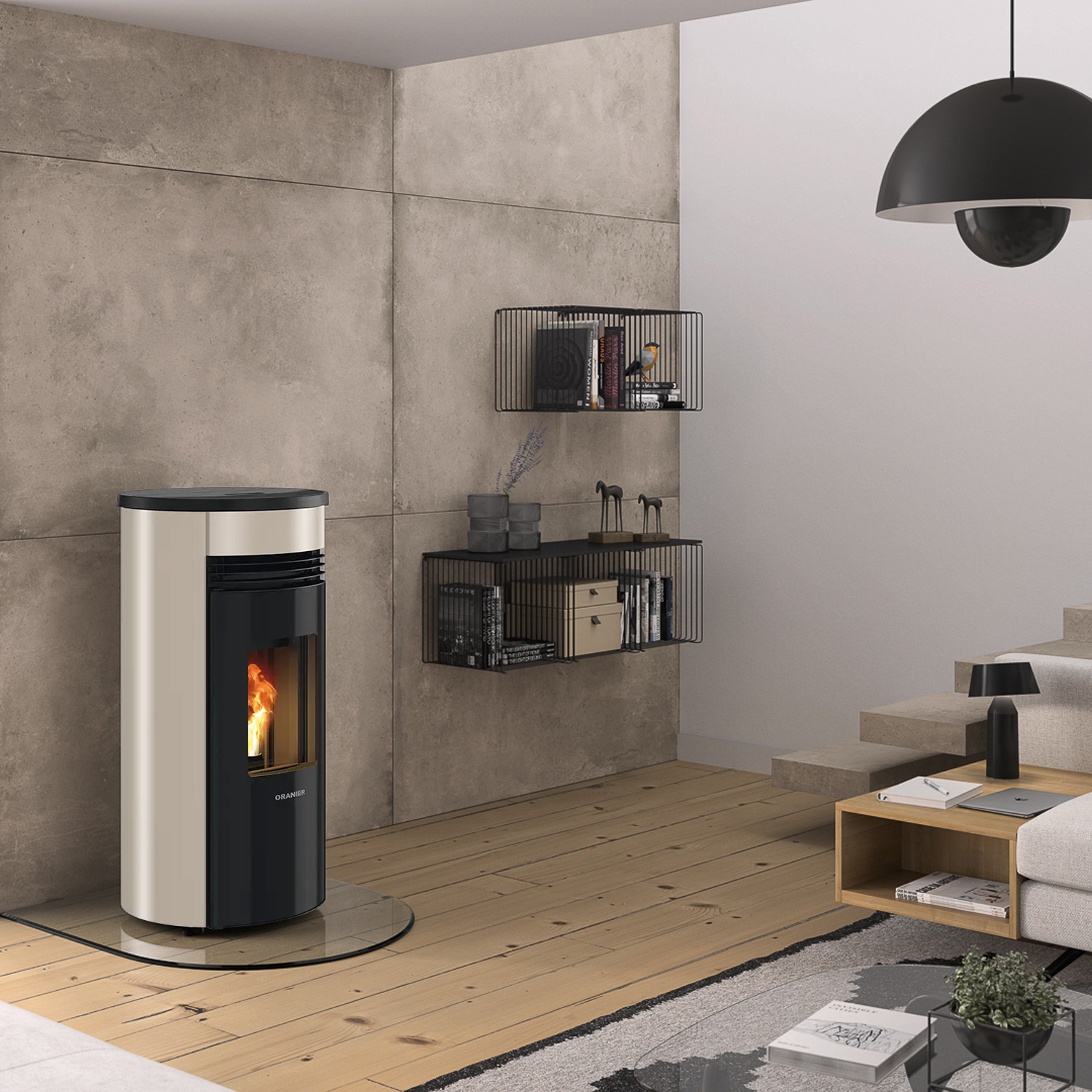 Oranier Sando 50 Pelletofen Taupe