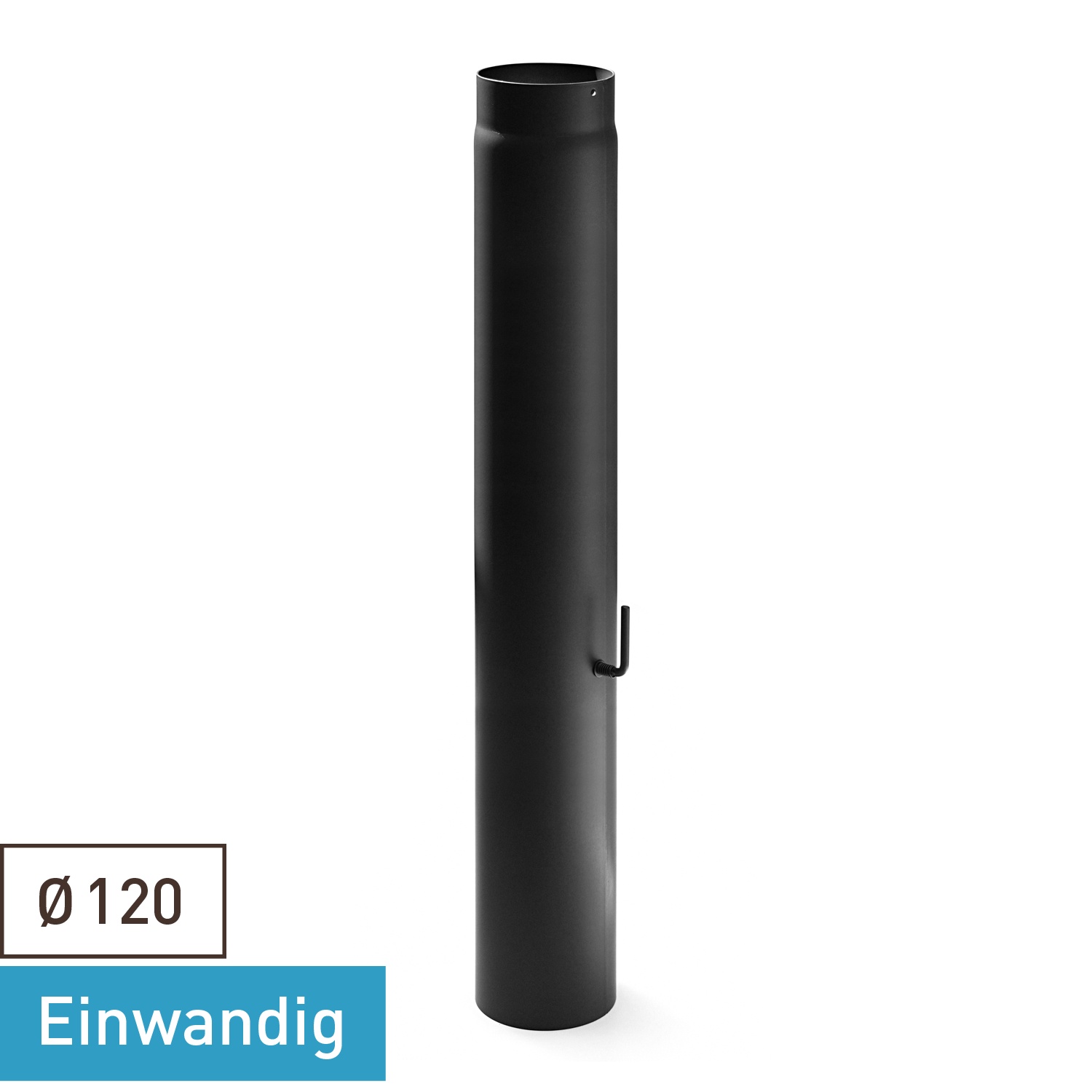 Raik Basic Zugregulierung 120mm schwarz L: 1000mm für Rauchrohr / Ofenrohr
