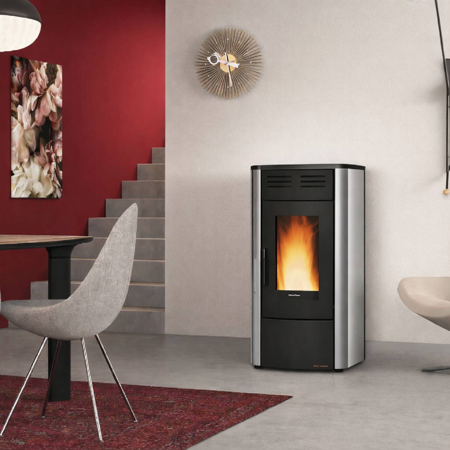 Extraflame RAFFAELLA IDRO H18 5.0.16 - Grau wassergeführter Pelletofen