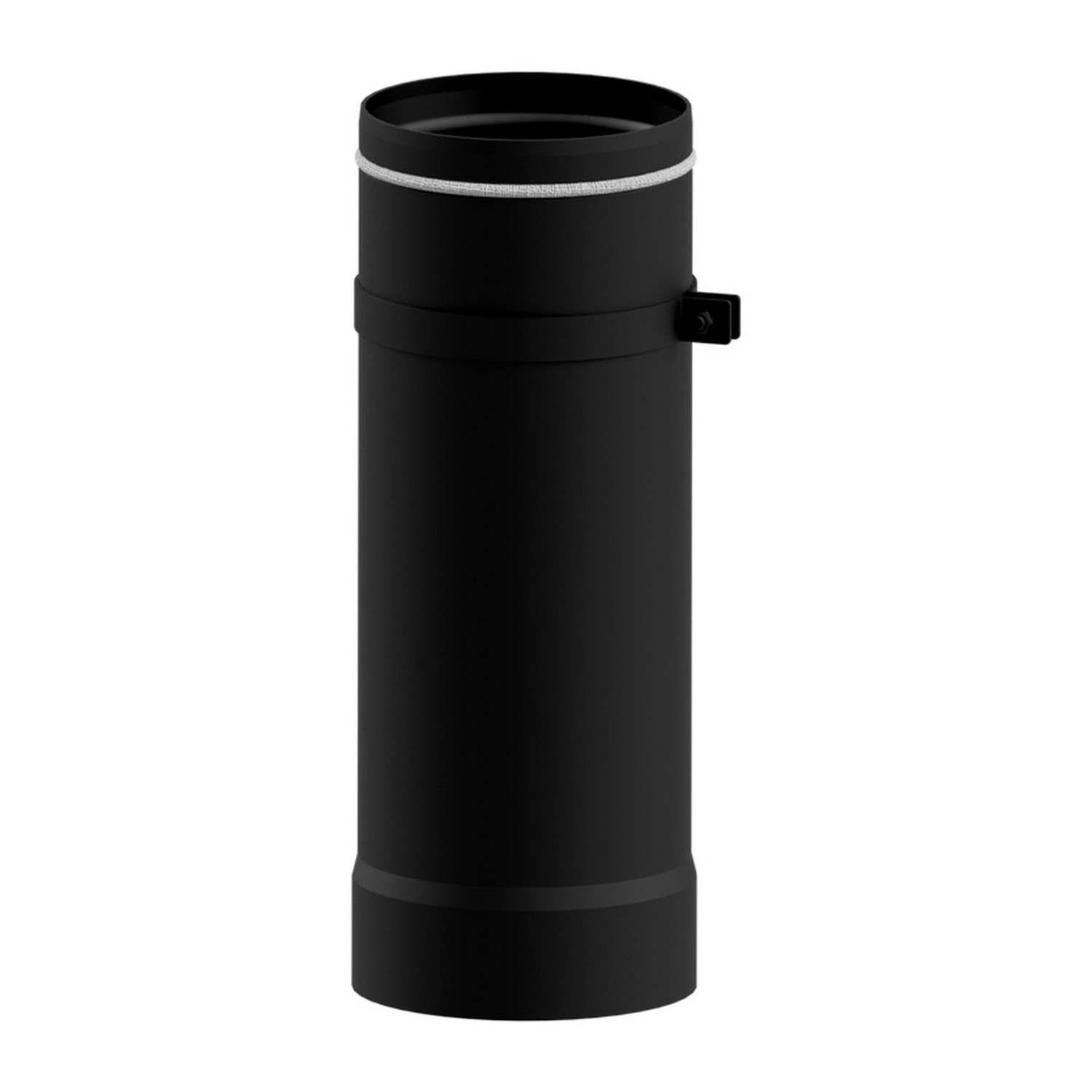 Raik Lifestyle Tele-Rauchrohr 150mm schwarz L: 400mm mit Festellring für Rauchrohr / Ofenrohr