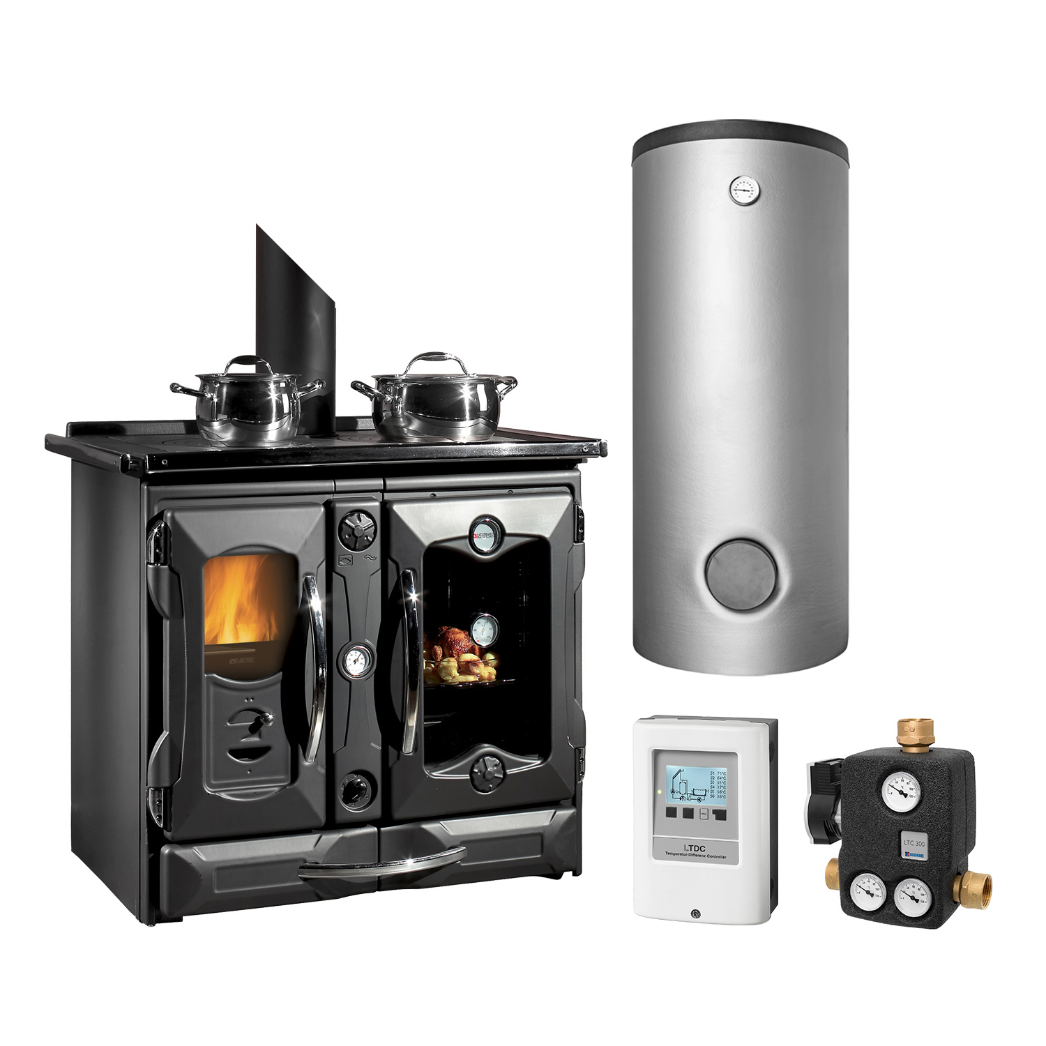 La Nordica Termosuprema Anthrazit Set + Pufferspeicher TPSM 825