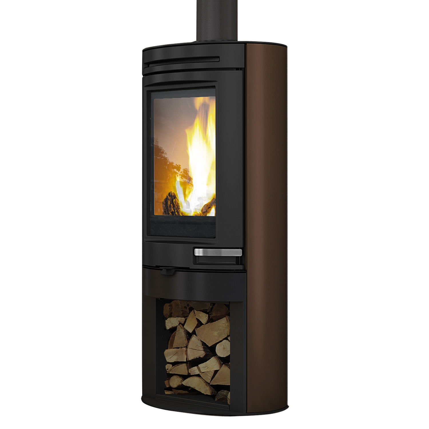 Edilkamin Tally Evo Kaminofen Stahl Bronze