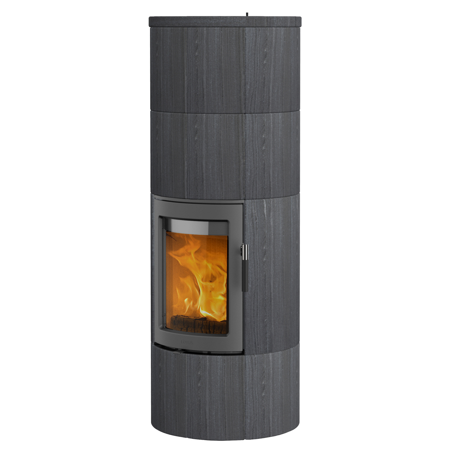 Lotus Maestro 2 Kaminofen Indian Night, Tür Grau, Rauchabgang hinten
