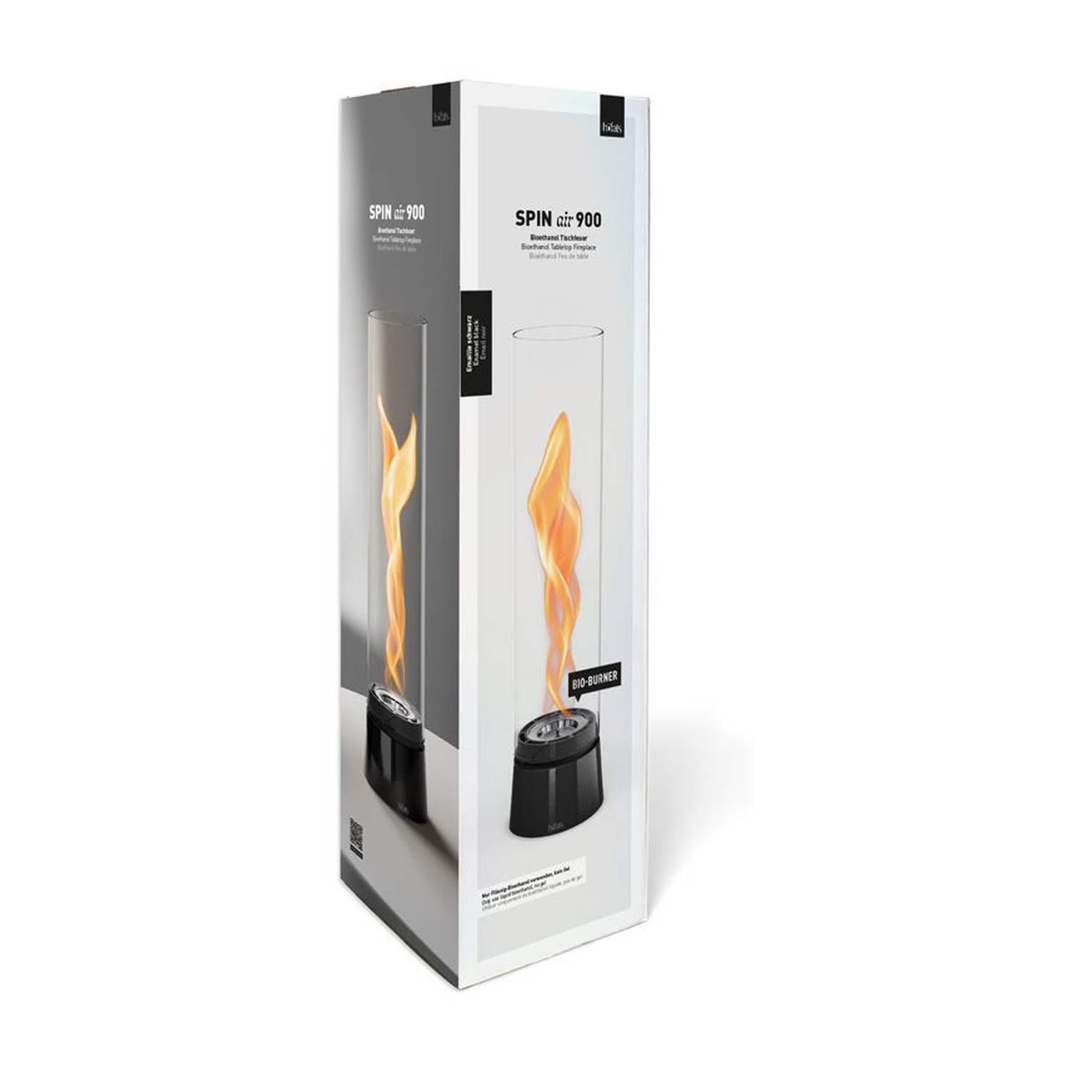 höfats SPIN air 900 Tischfeuer Emaille schwarz