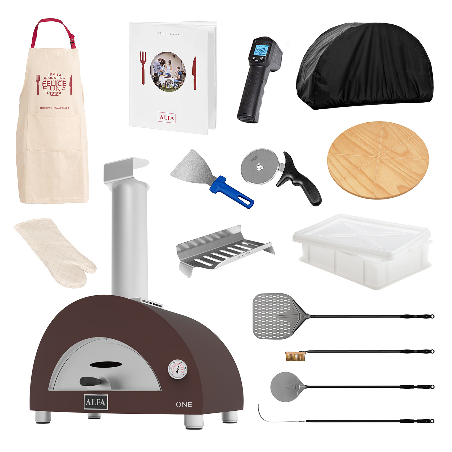 Alfa Forni Nano Pizzaofen Kupfer Starterset Alfa Forni Nano Pizzaofen Kupfer Starterset