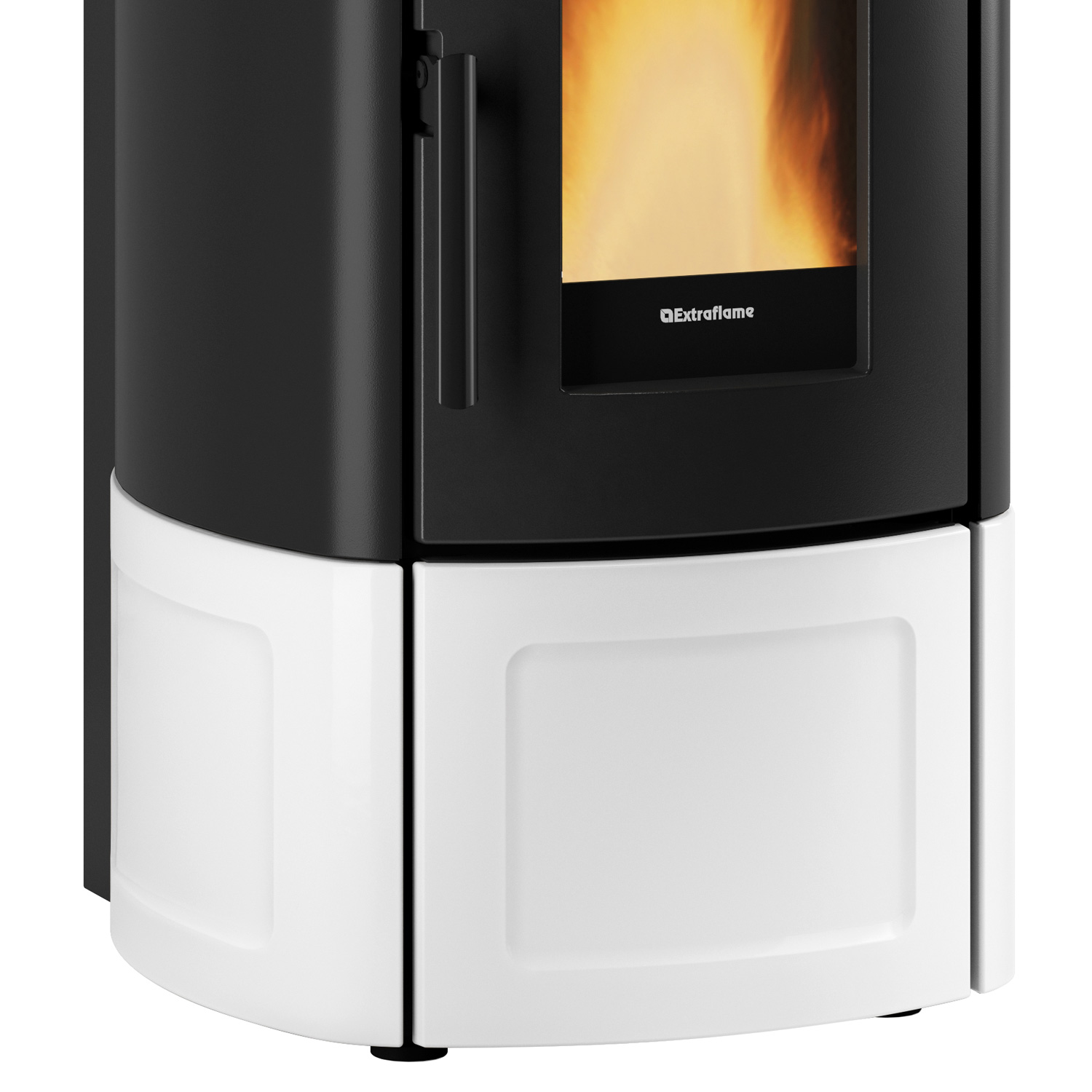Extraflame Evolution Line Noris Lux Pelletofen Stahl Majolika Weiß