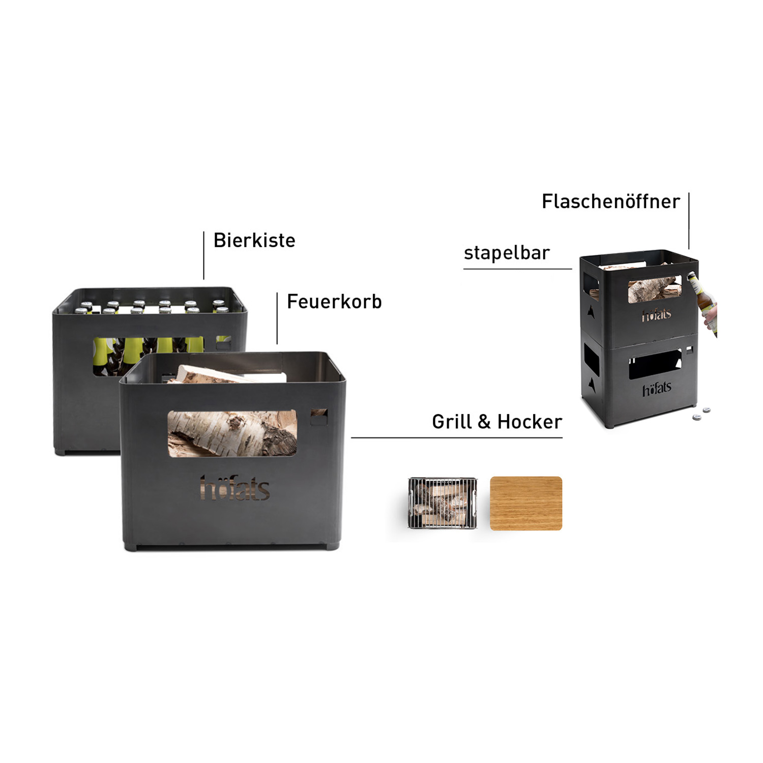höfats BEER BOX Feuerkorb höfats BEER BOX Feuerkorb