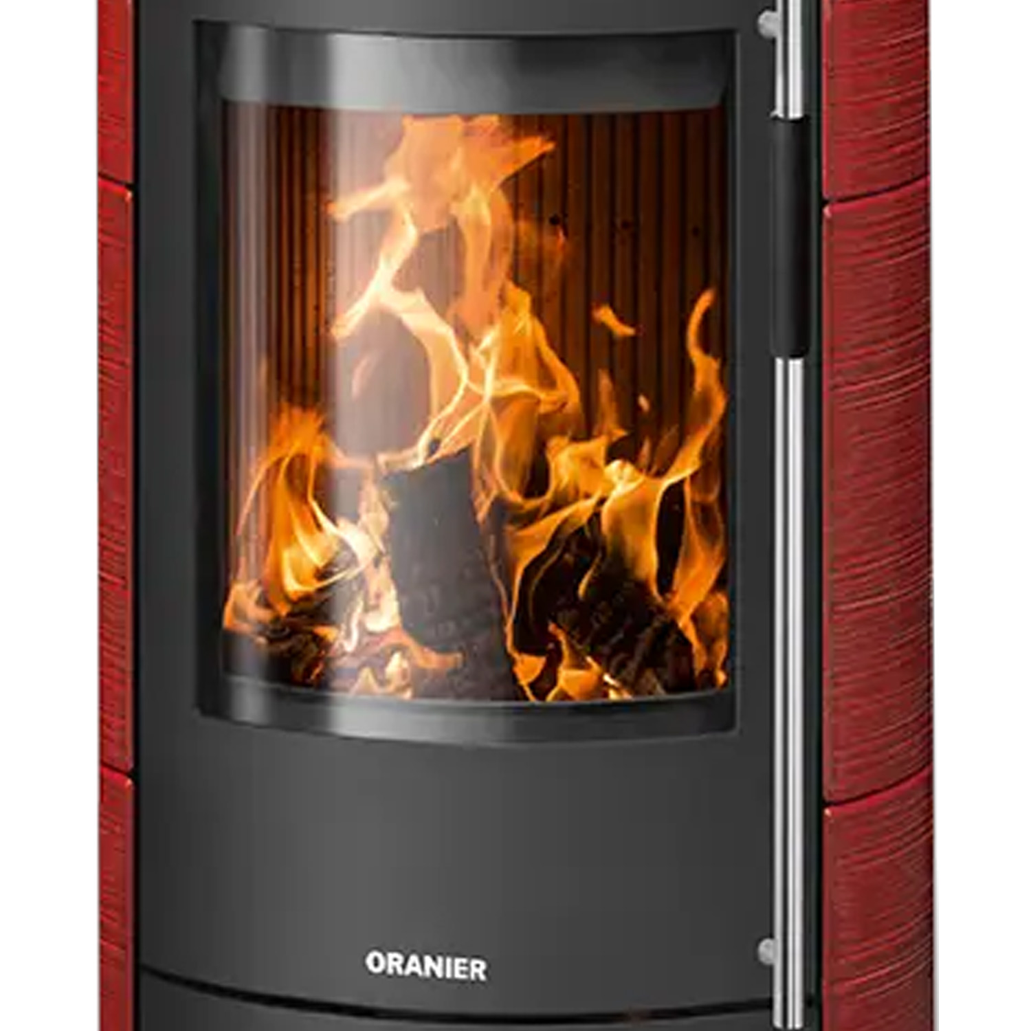 Oranier Polar Neo Aqua wasserführender Kaminofen Keramik Paprikarot