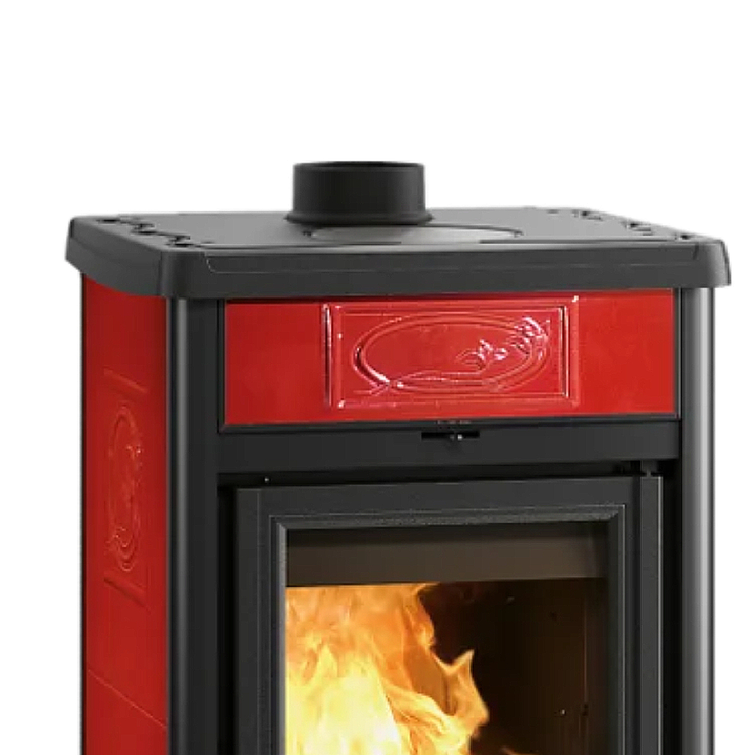 La Nordica TERMOROSSELLA PLUS DSA.16 Keramik - Bordeauxrot Kaminofen