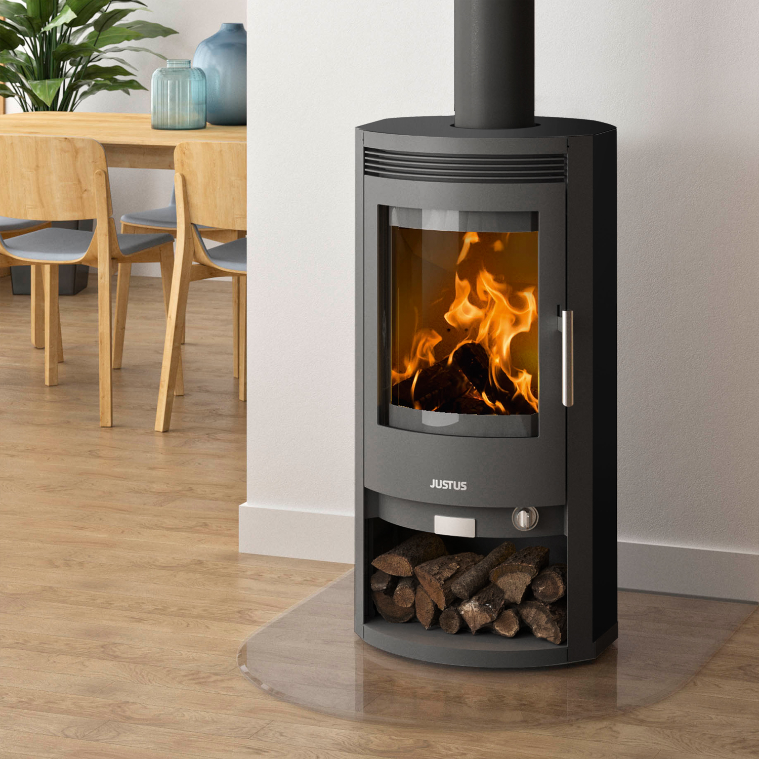 Justus Baltrum 5 D 2.0 Kaminofen Stahl Schwarz Justus Baltrum 5 D 2.0 Kaminofen Stahl Schwarz