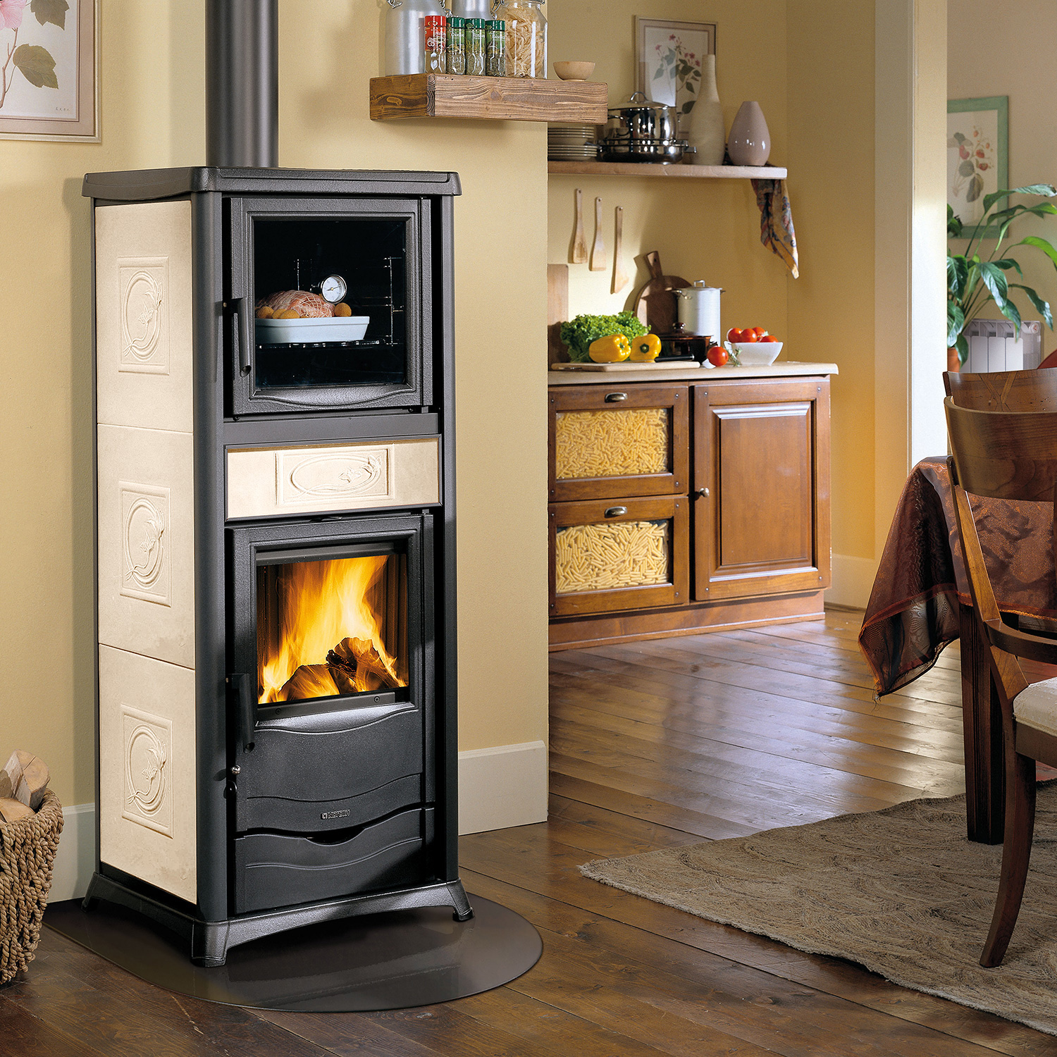 La Nordica Rossella Plus Forno 5.0 Kaminofen Liberty Panna La Nordica Rossella Plus Forno 5.0 Kaminofen Liberty Panna