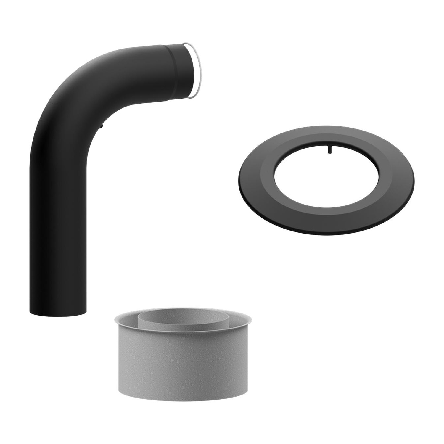Raik Set WBG Lifestyle 150/90° glatt 700/450 mit Tür schwarz Raik Set WBG Lifestyle 150/90° glatt 700/450 mit Tür schwarz