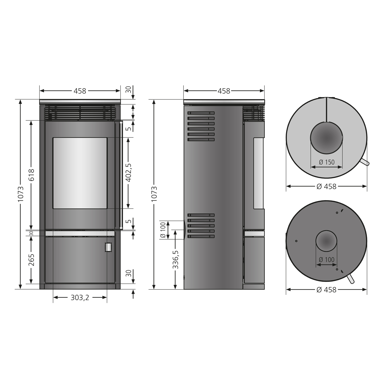 Oranier Rota Top 2.0 Kaminofen Stahl Schwarz mit Sandstein-Abdeckplatte Oranier Rota Top 2.0 Kaminofen Stahl Schwarz mit Sandstein-Abdeckplatte