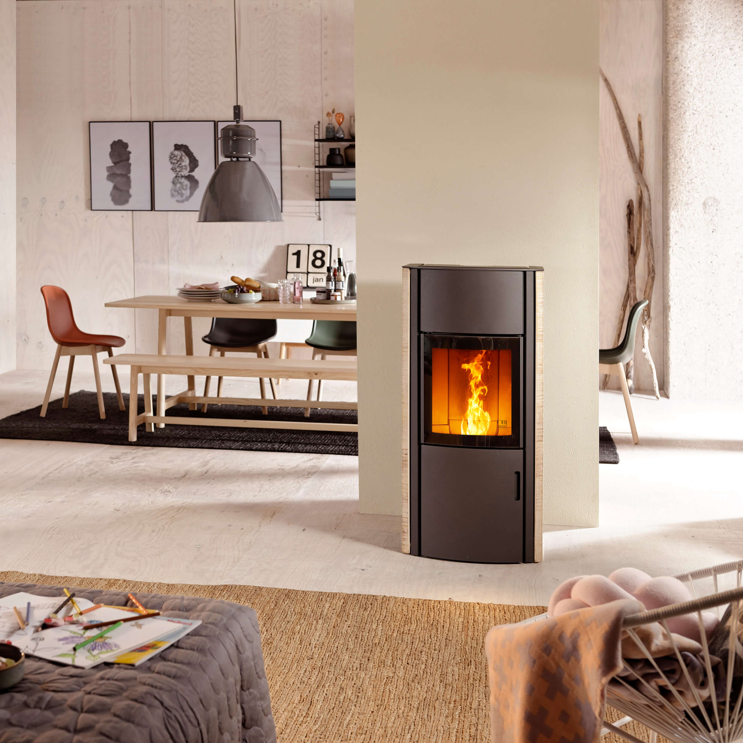 Austroflamm Polly light Pelletofen Keramik Vanilla Caramel - Restbestand