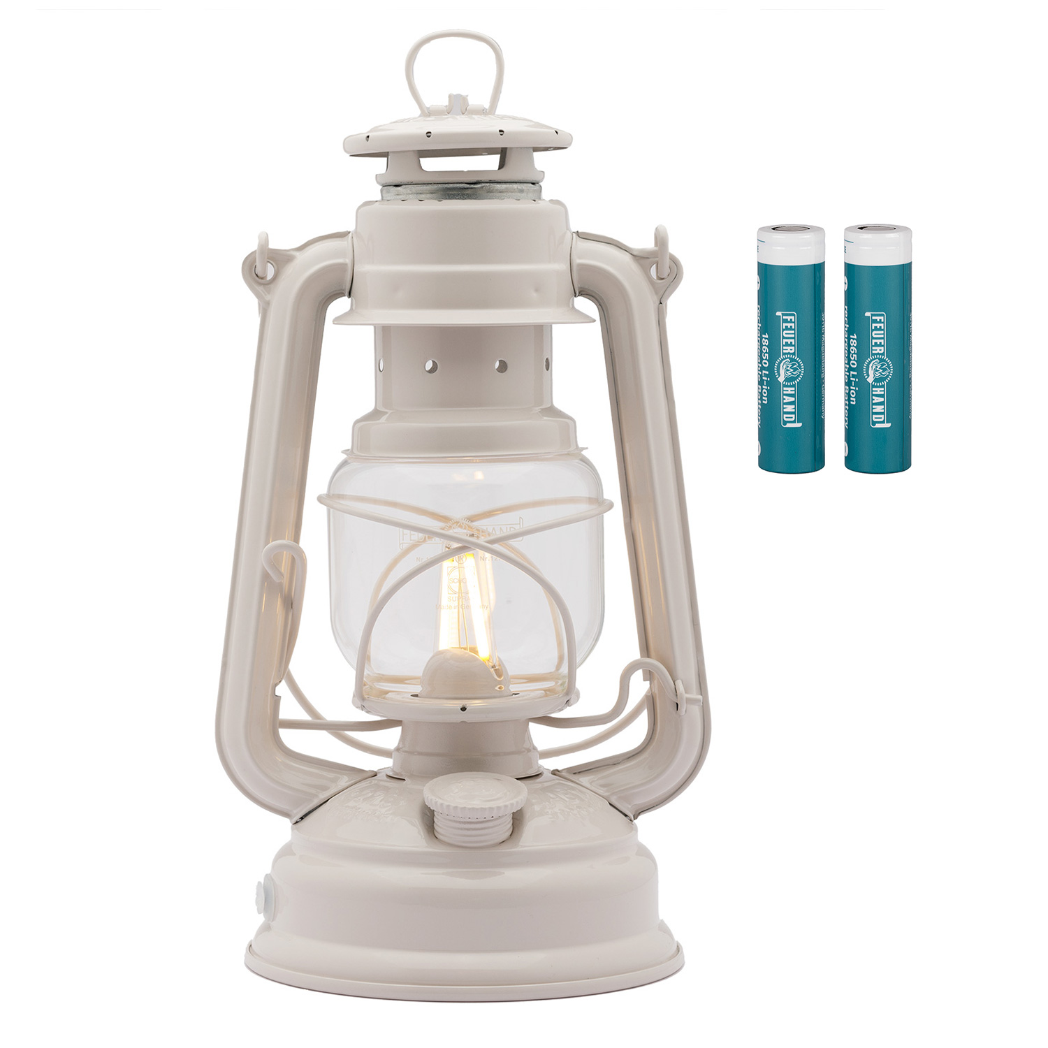 Feuerhand LED Laterne Baby Special 276 Softbeige + 2x Feuerhand Akku