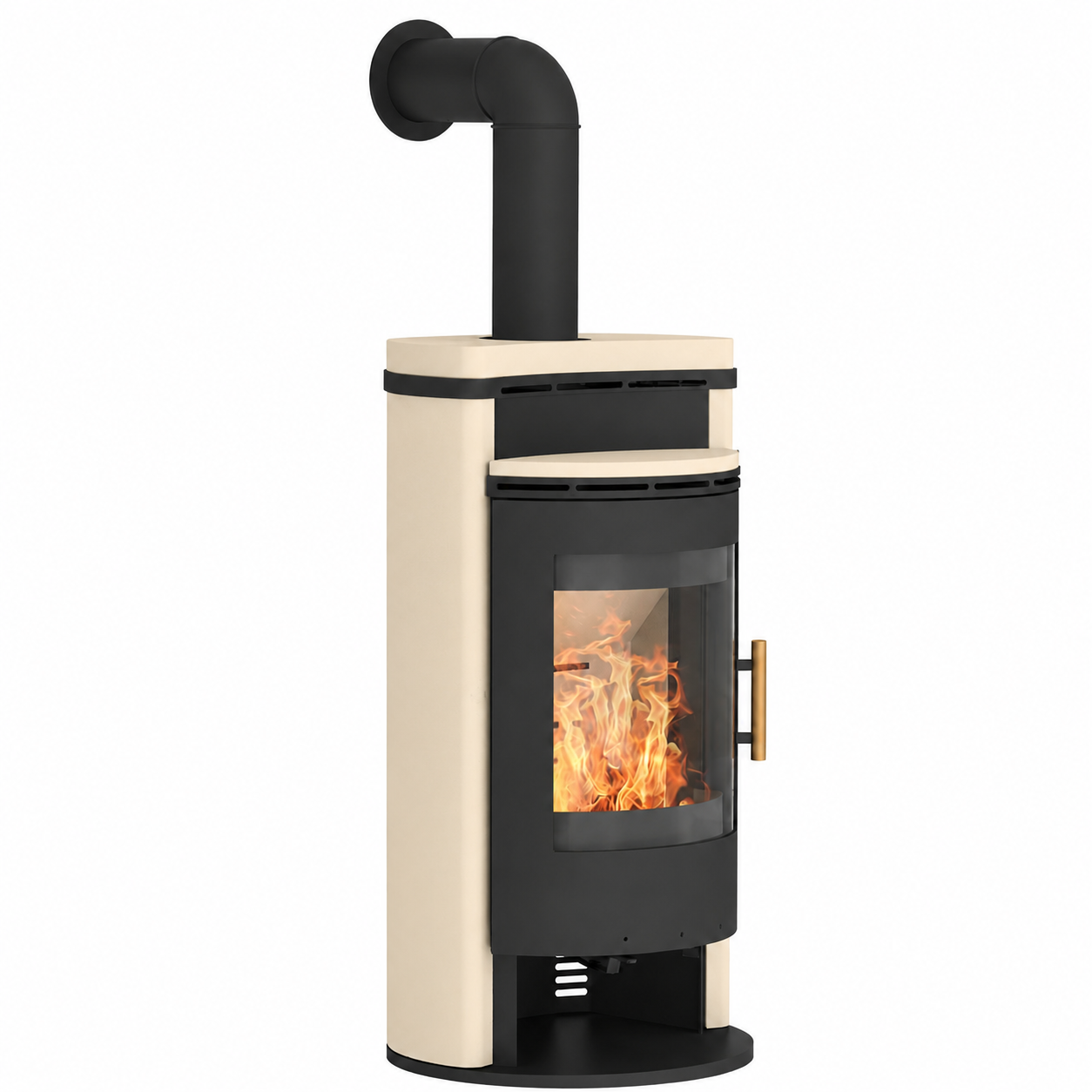 Königshütte SAROS Kaminofen 8 kW Keramik vanille