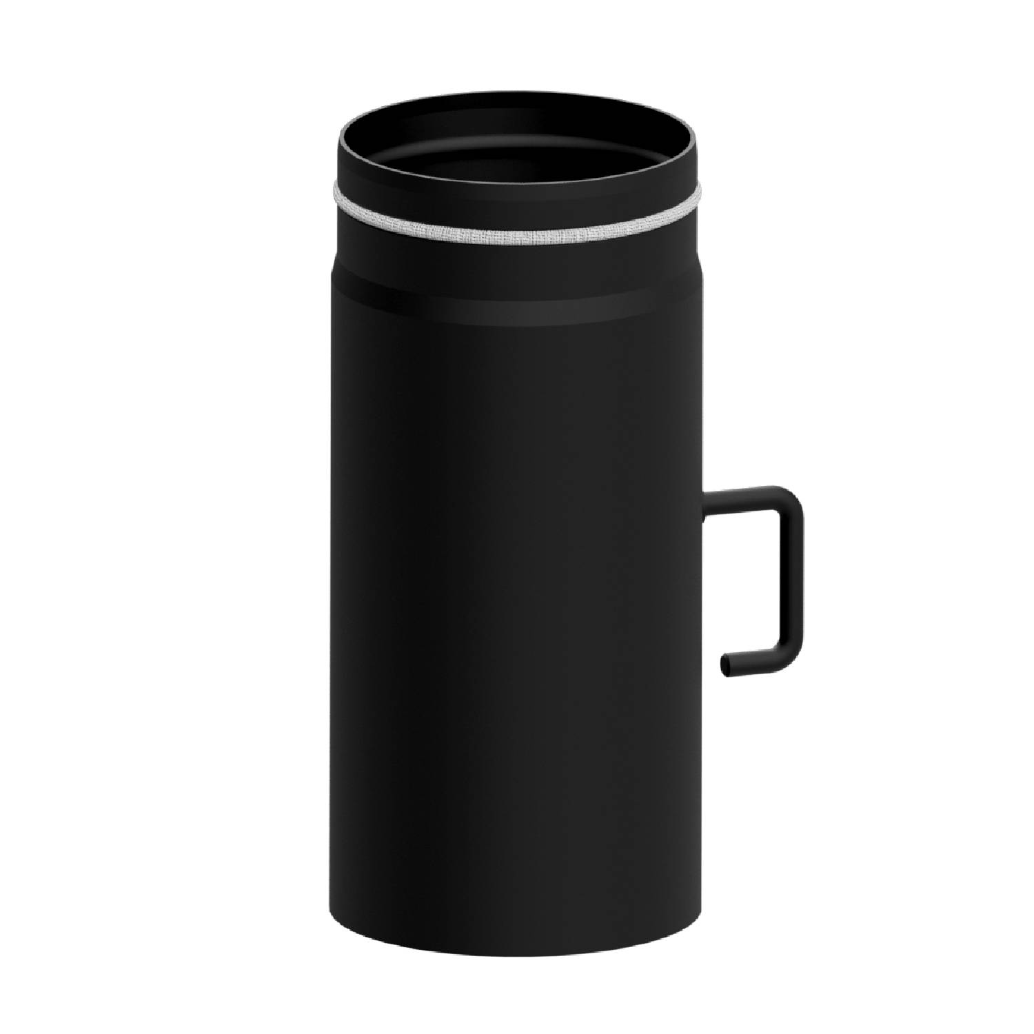 Raik Lifestyle Längenelement Durchmesser 150x330x2,00mm eingezogen mit DKL mit Dichtung grau für Rauchrohr/ Ofenrohr
