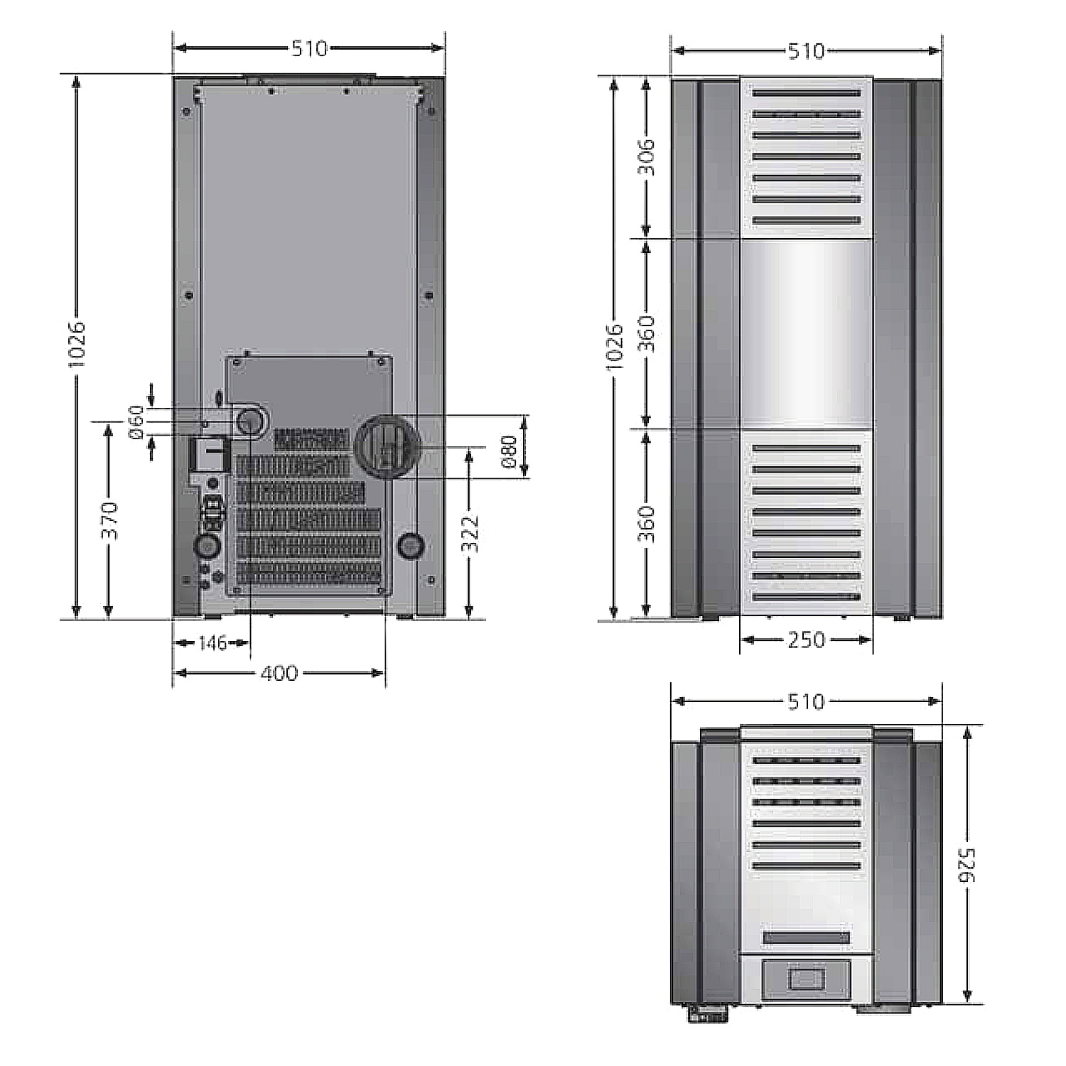 Justus Sirkos Aqua 2.0 Wasserführender Pelletofen Stahl Schwarz Komplett-Set Kombispeicher THKE/F 600