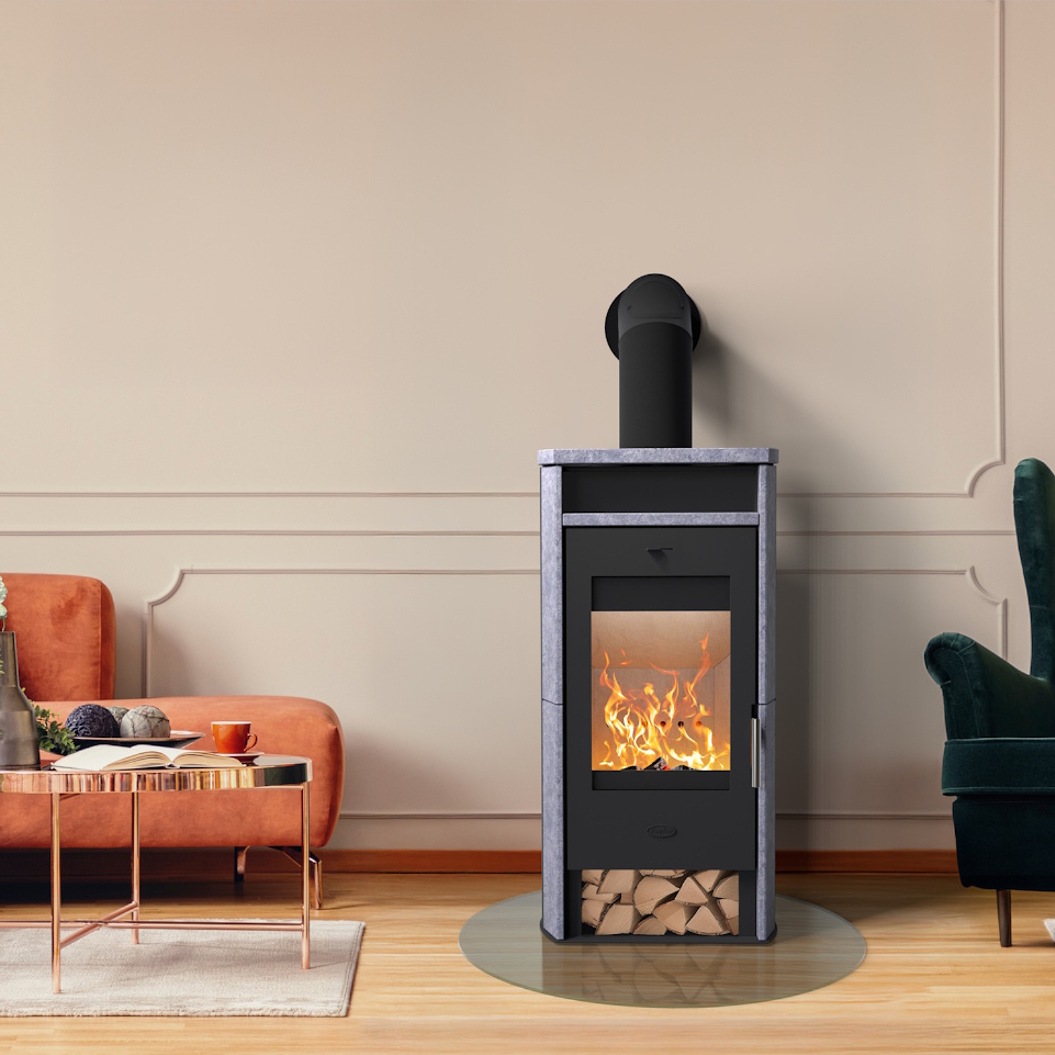 Fireplace Santa Fe Kaminofen Speckstein