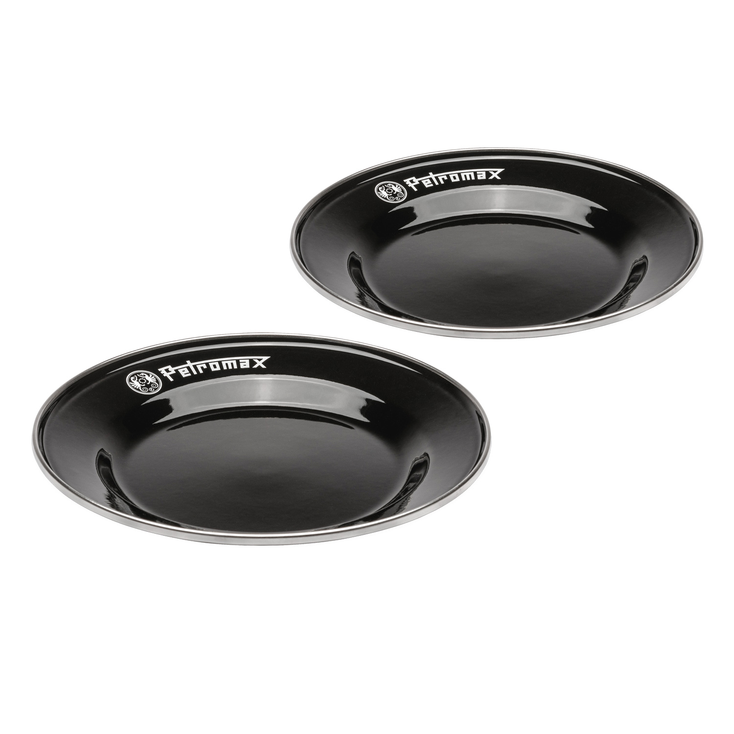 Petromax Emaille-Teller Schwarz 2er-Set Ø 26 cm Petromax Emaille-Teller Schwarz 2er-Set Ø 26 cm