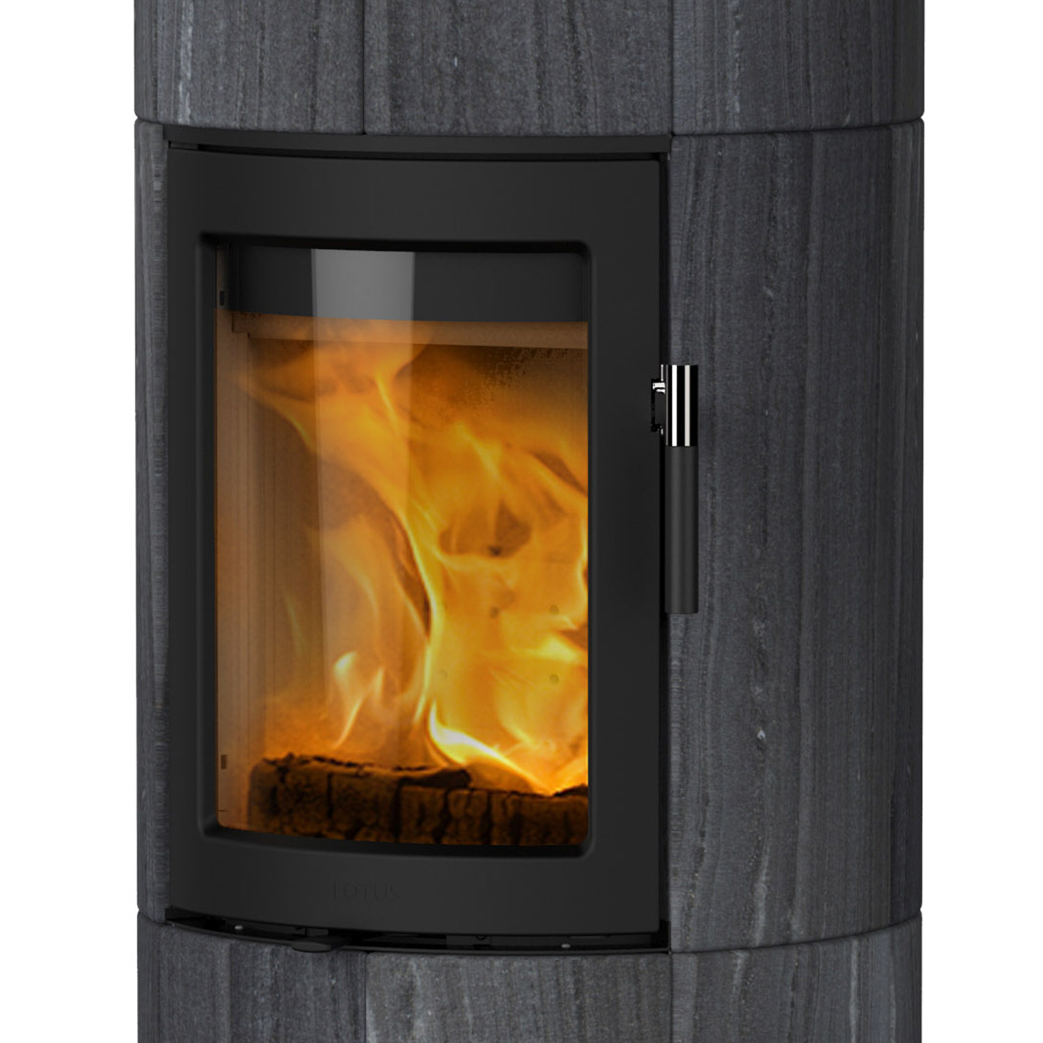 Lotus Maestro 152 Kaminofen Schwarz/ Indian Night, Rauchabgang hinten