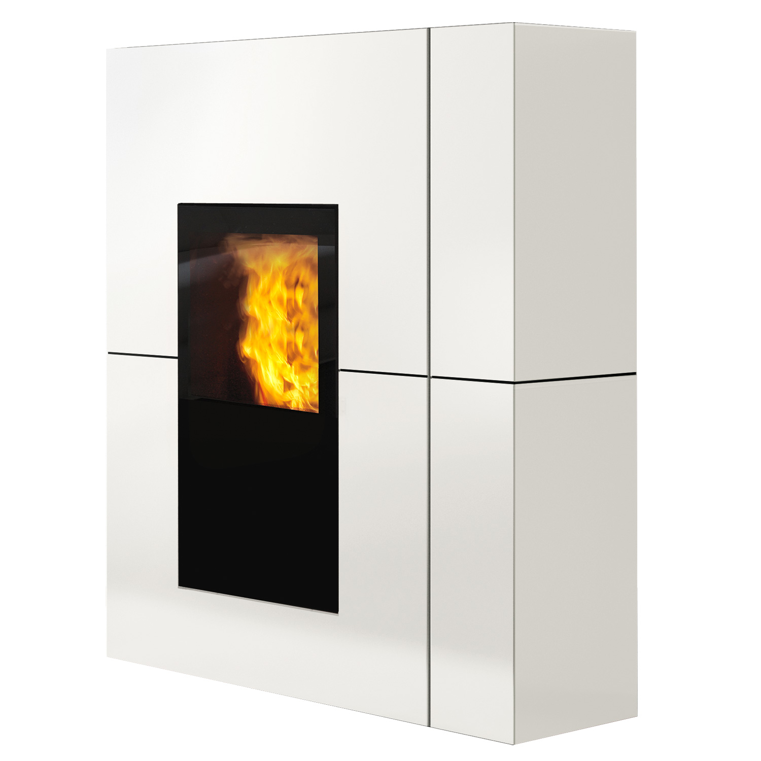 Edilkamin Blade H 23 Evo wasserführendender Pelletofen Stahl Mattweiß inkl. Kit R-FX