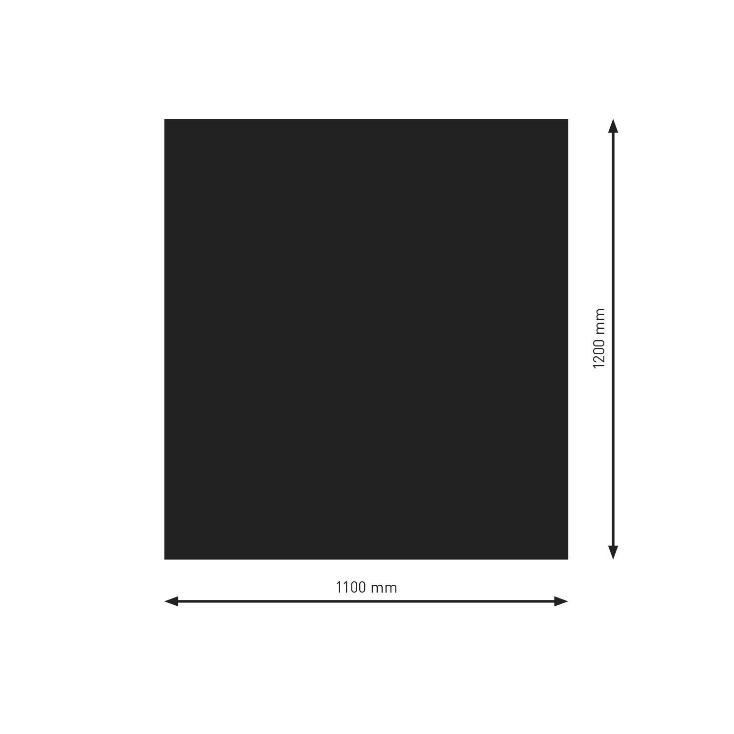 Raik Bodenplatte Rechteck / Quadrat Schwarz pulverbeschichtet 1200 x 1100 mm Raik Bodenplatte Rechteck / Quadrat Schwarz pulverbeschichtet 1200 x 1100 mm