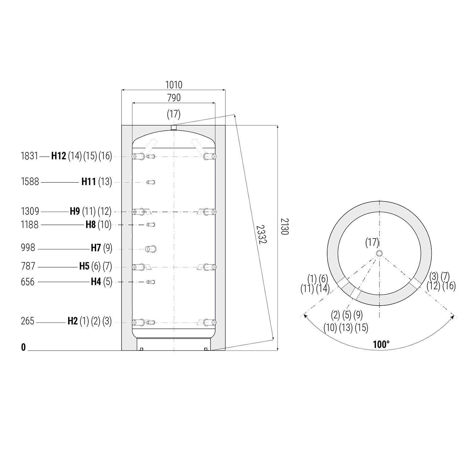 Termoventiler Pufferspeicher Laddotank Puffer 1000 (946 Liter) Termoventiler Pufferspeicher Laddotank Puffer 1000 (946 Liter)