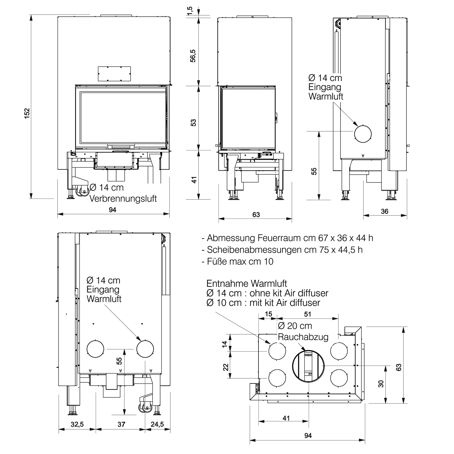 Edilkamin Windo2 75 Kamineinsatz Tür links Edilkamin Windo2 75 Kamineinsatz Tür links