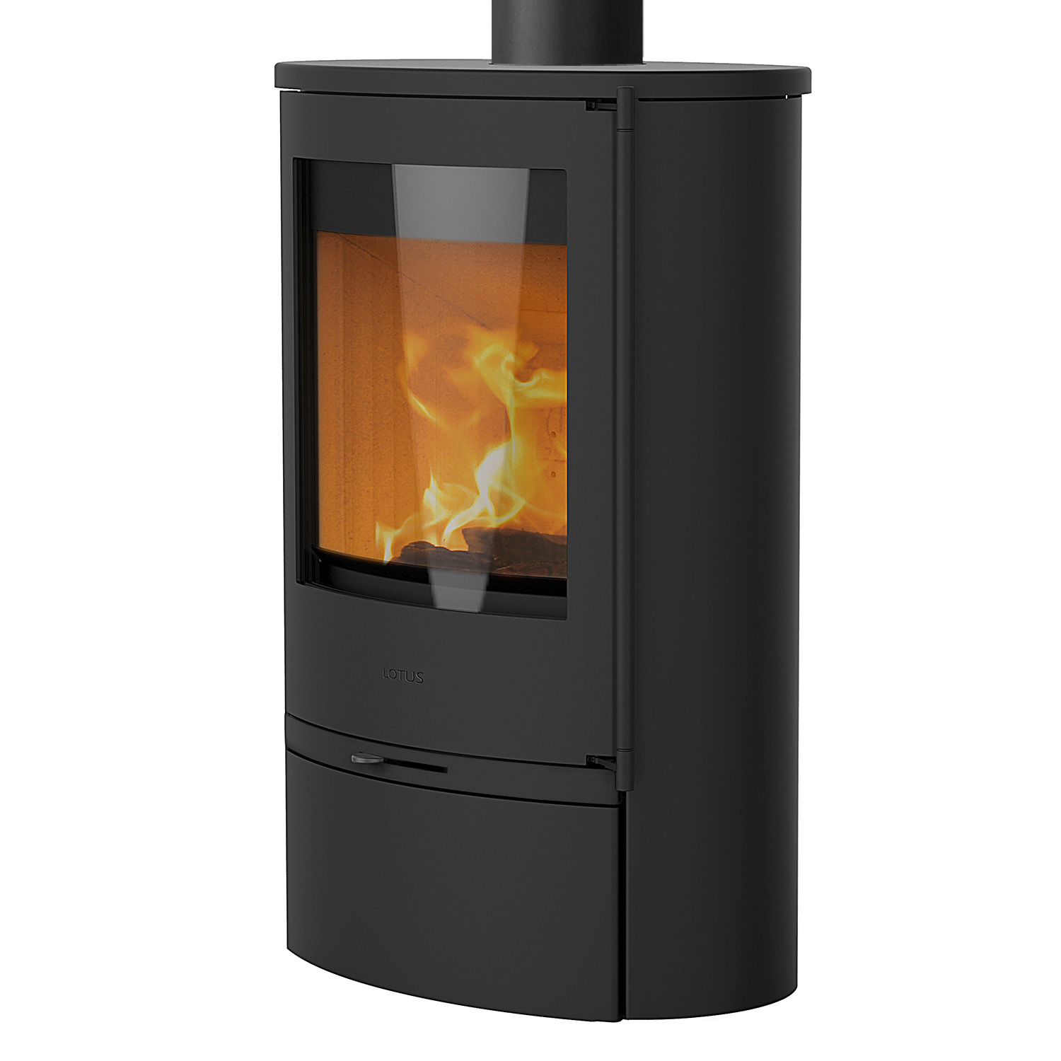 Lotus Jubilee 35 Kaminofen Schwarz, Rauchabgang oben + 1 m³ Kaminholz gratis Lotus Jubilee 35 Kaminofen Schwarz, Rauchabgang oben + 1 m³ Kaminholz gratis