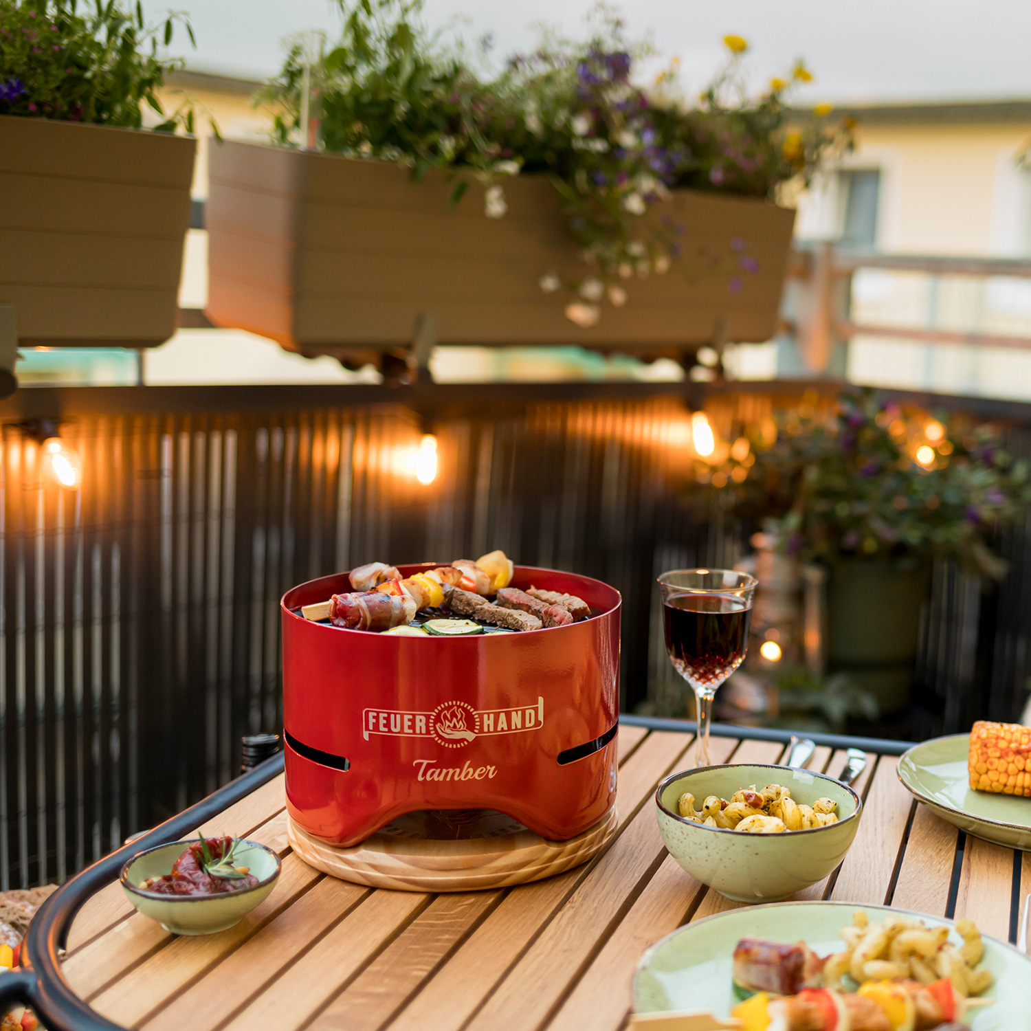 Feuerhand Tischgrill Tamber Rubinrot Feuerhand Tischgrill Tamber Rubinrot