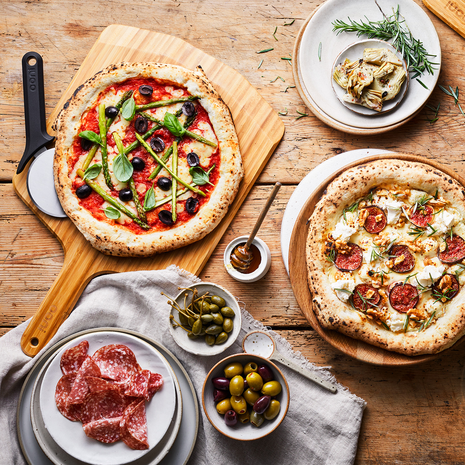 Ooni Pizzaschieber und Brett aus Bambus 12" Ooni Pizzaschieber und Brett aus Bambus 12"