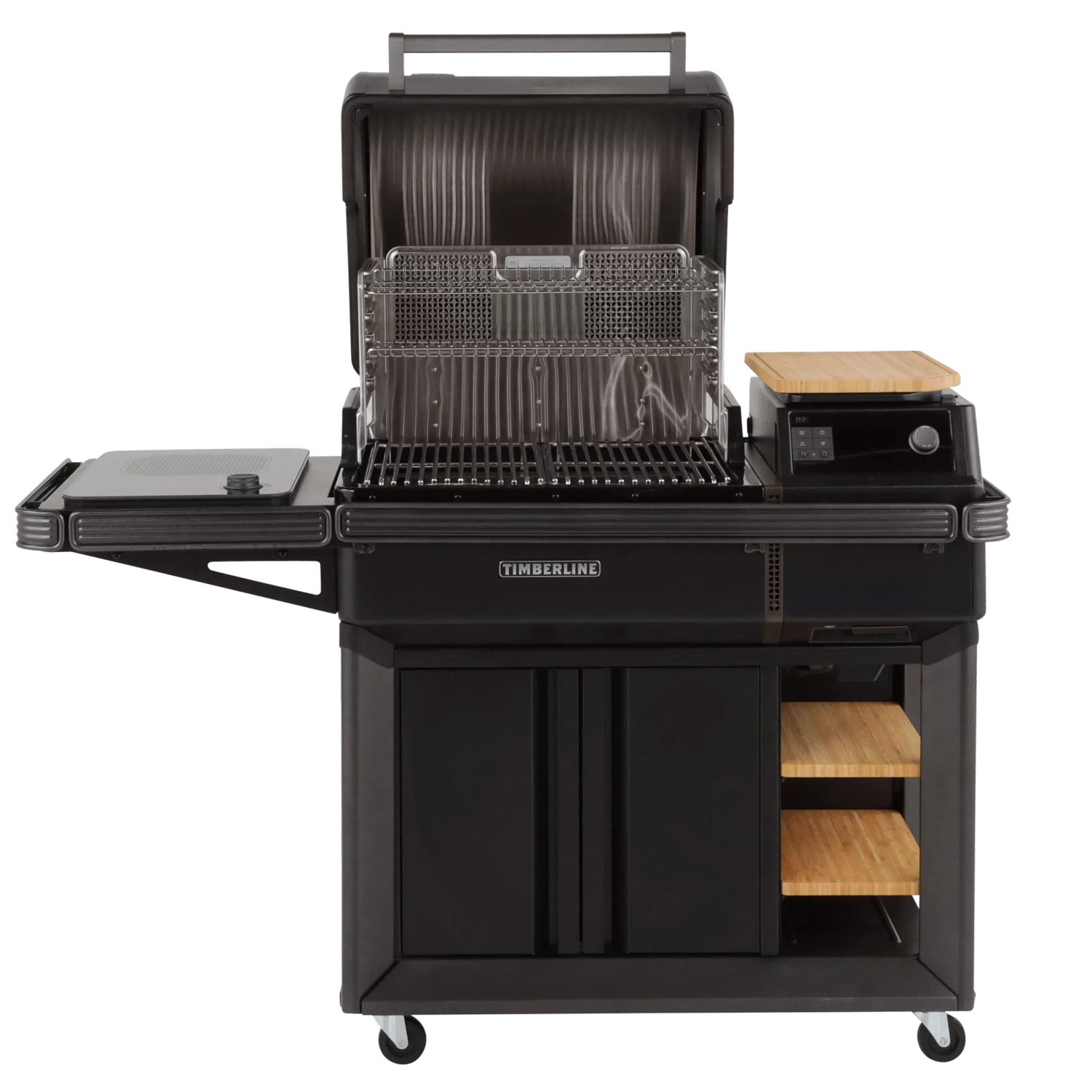 Traeger Timberline inkl. Abdeckhaube, klappbare Frontablage & 9kg Pellets