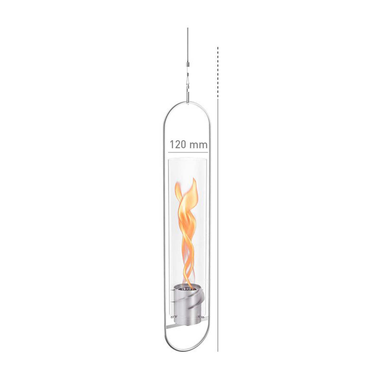höfats SPIN 900 Hängefeuer silber