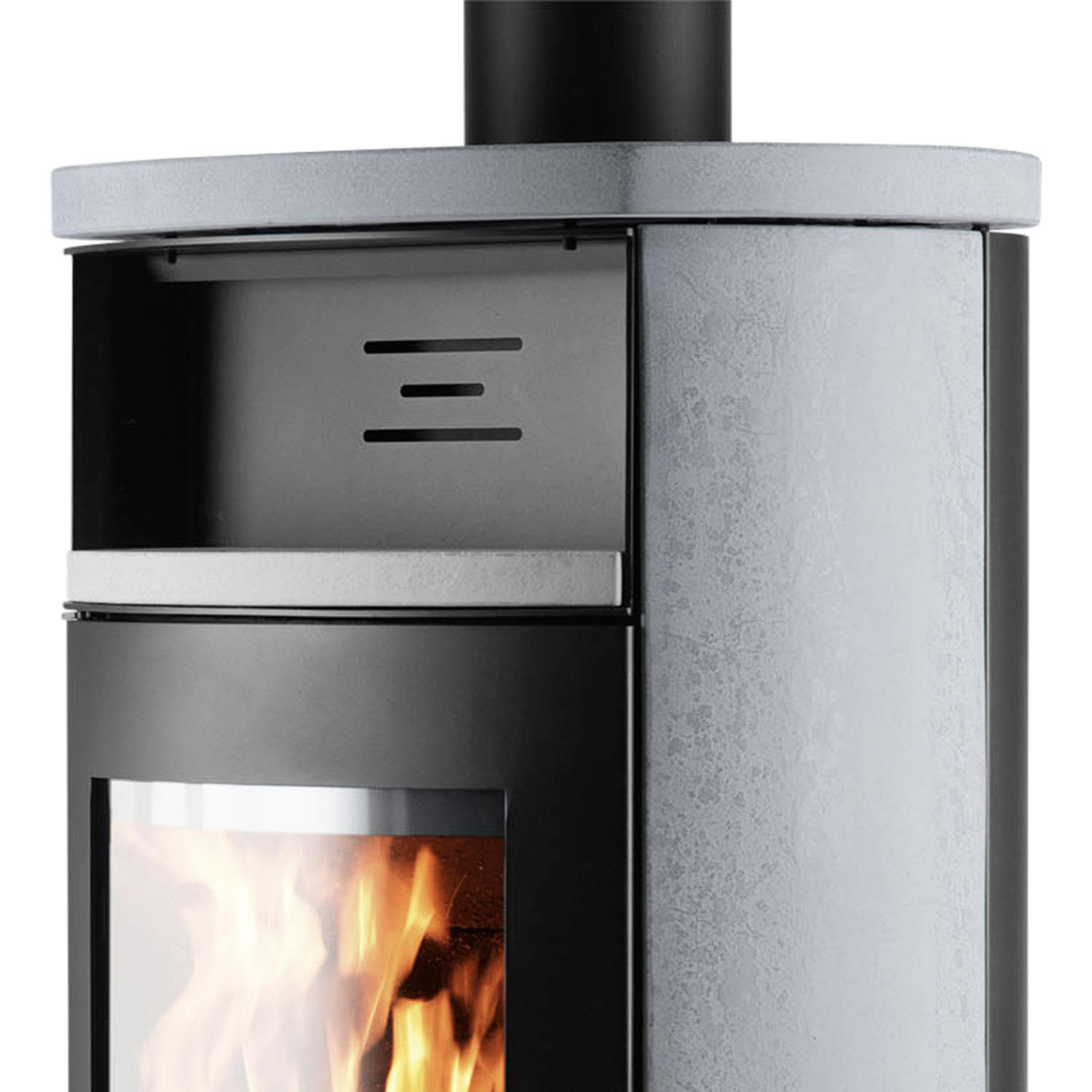 Eurohr Xero Kaminofen Schwarz / Speckstein-Optik Eurohr Xero Kaminofen Schwarz / Speckstein-Optik