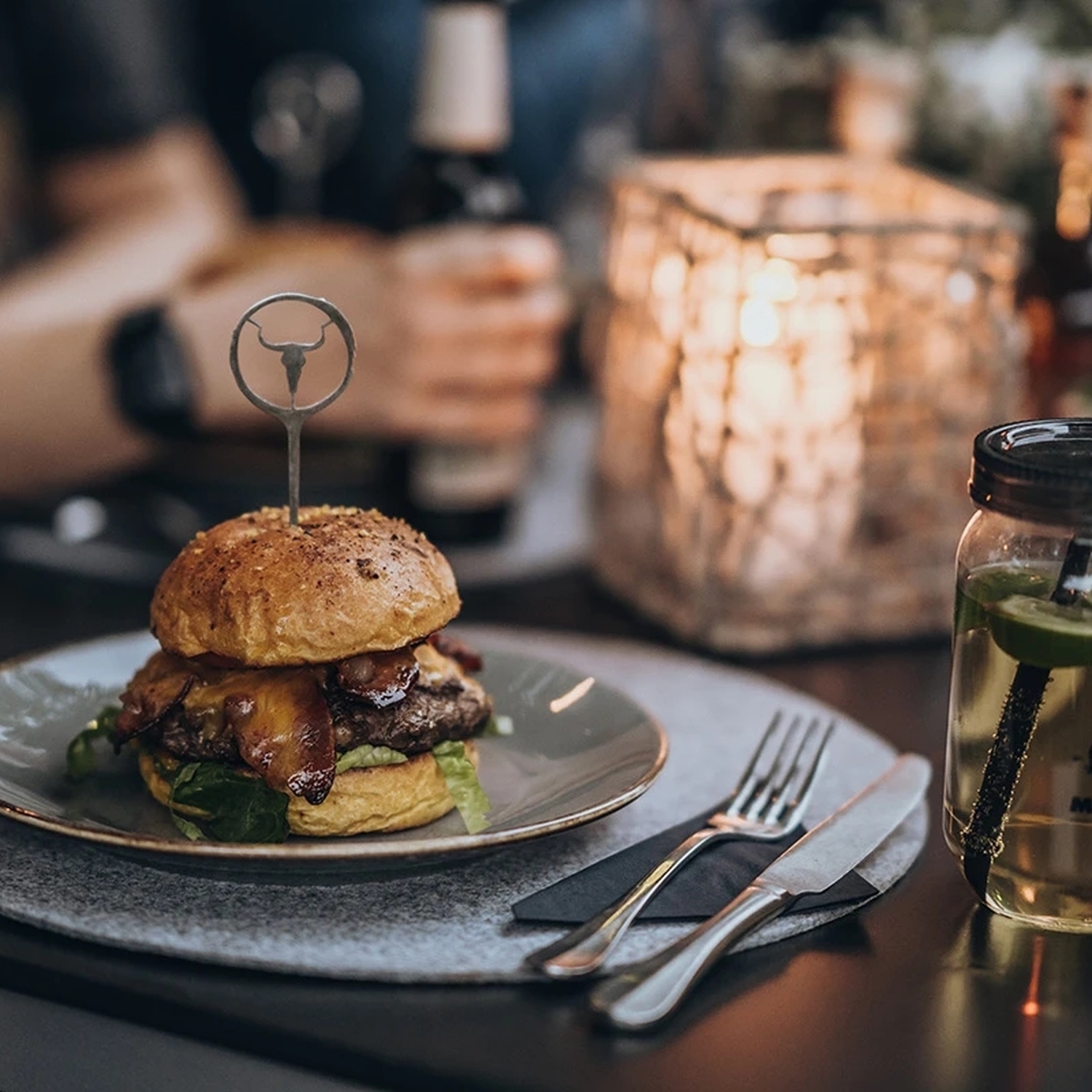 Moesta Burgerspieß Kunststoff schwarz 6er Set