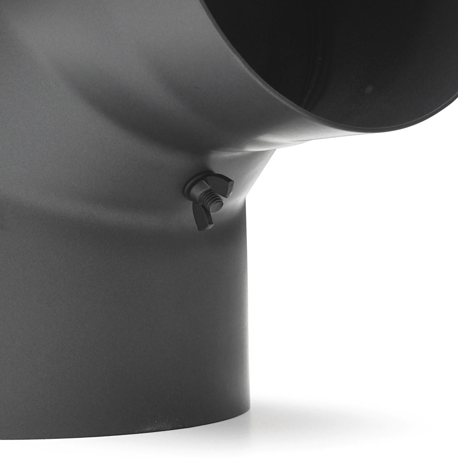 Raik Basic Rauchrohrbogen 160mm gussgrau 90° mit Tür für Rauchrohr / Ofenrohr
