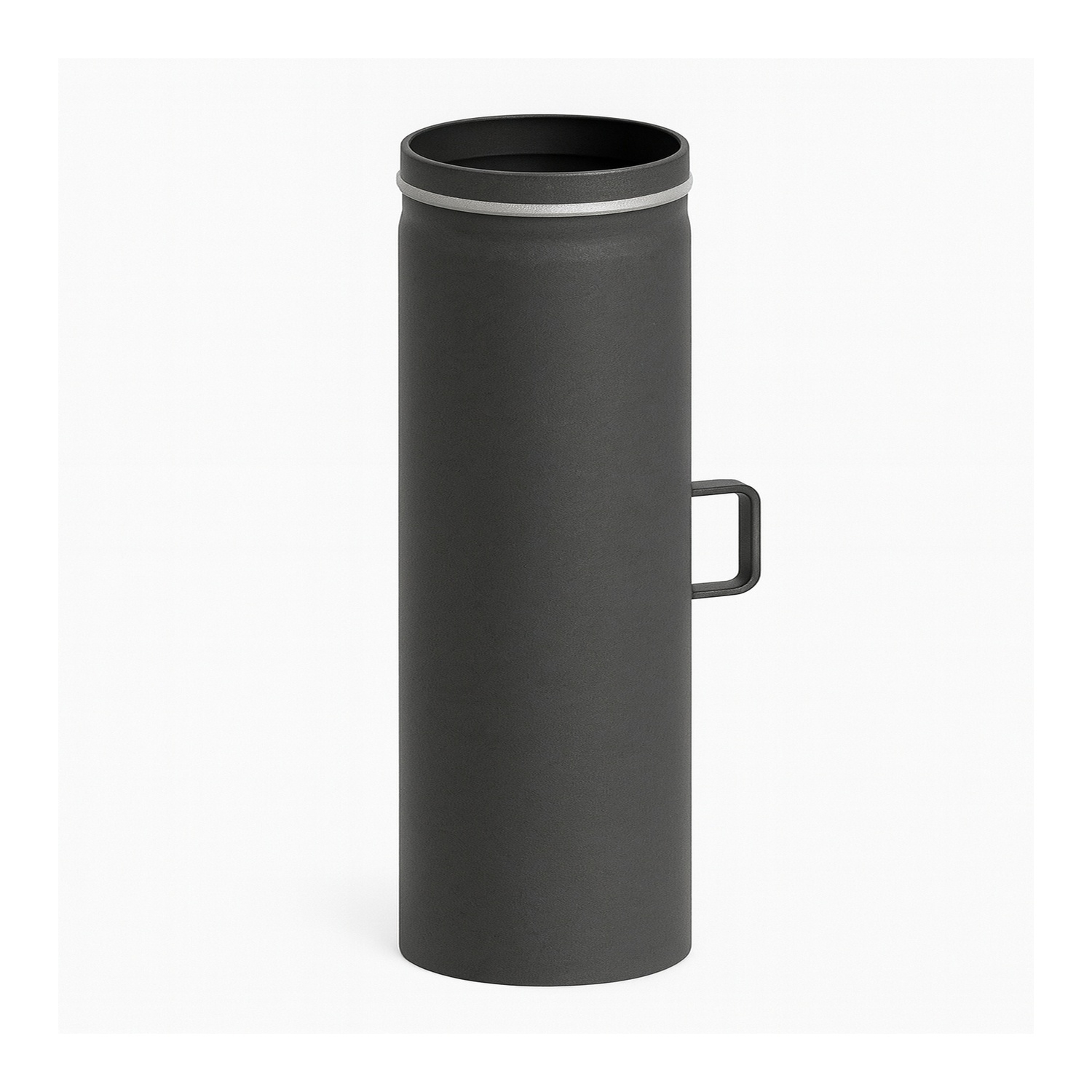 Raik Lifestyle Längenelement Durchmesser 150x500x2,00mm eingezogen mit DKL mit Dichtung grau für Rauchrohr/ Ofenrohr