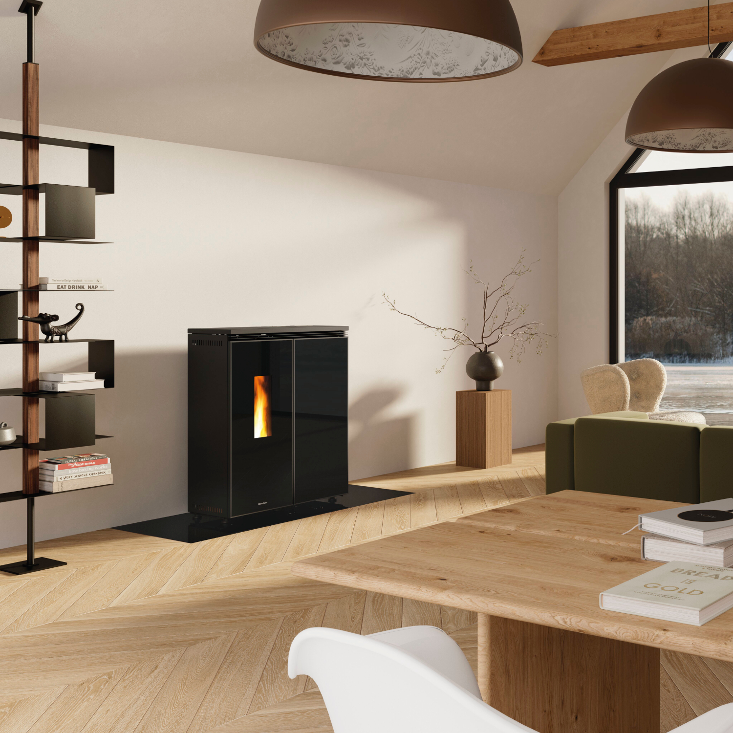 Extraflame Floriana Idro Crystal wasserführender Pelletofen Evolution Line