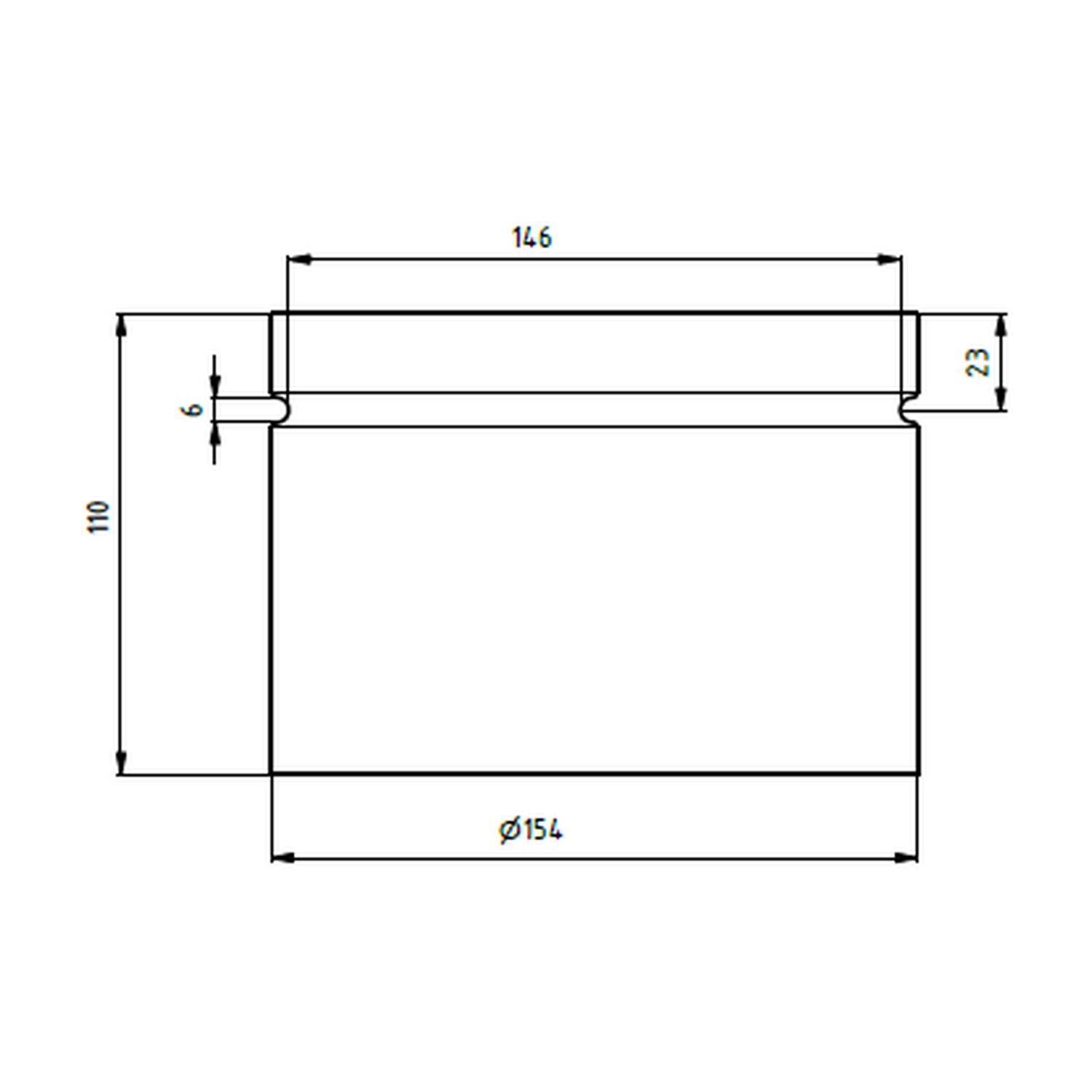 Raik Lifestyle Schornsteinanschluss LS Durchmesser 150 mm schwarz