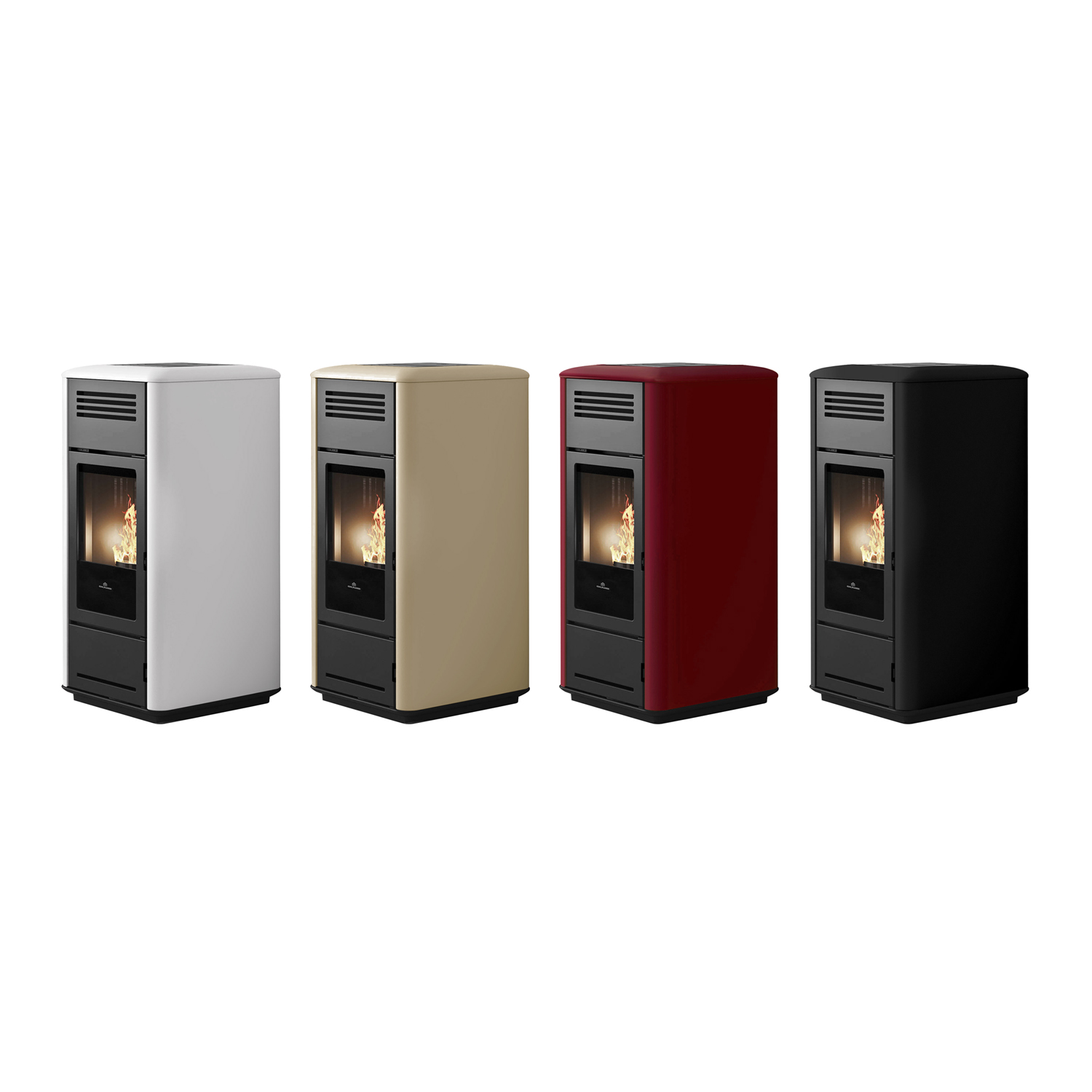 Edilkamin Milla H 12 EVO wasserführender Pelletofen Stahl Bordeaux