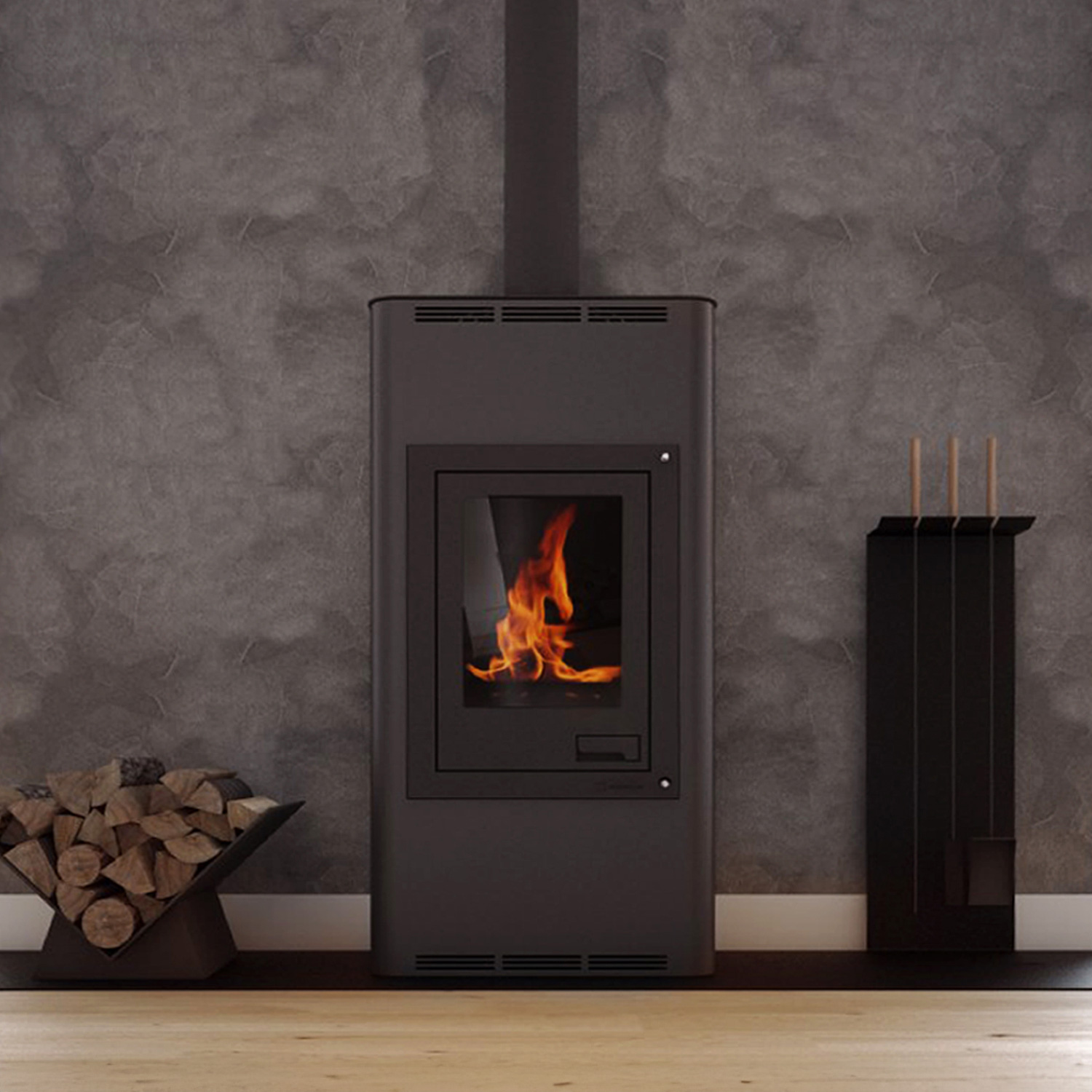 Aquaflam 7 Basic Wasserführender Kaminofen Black Aquaflam 7 Basic Wasserführender Kaminofen Black