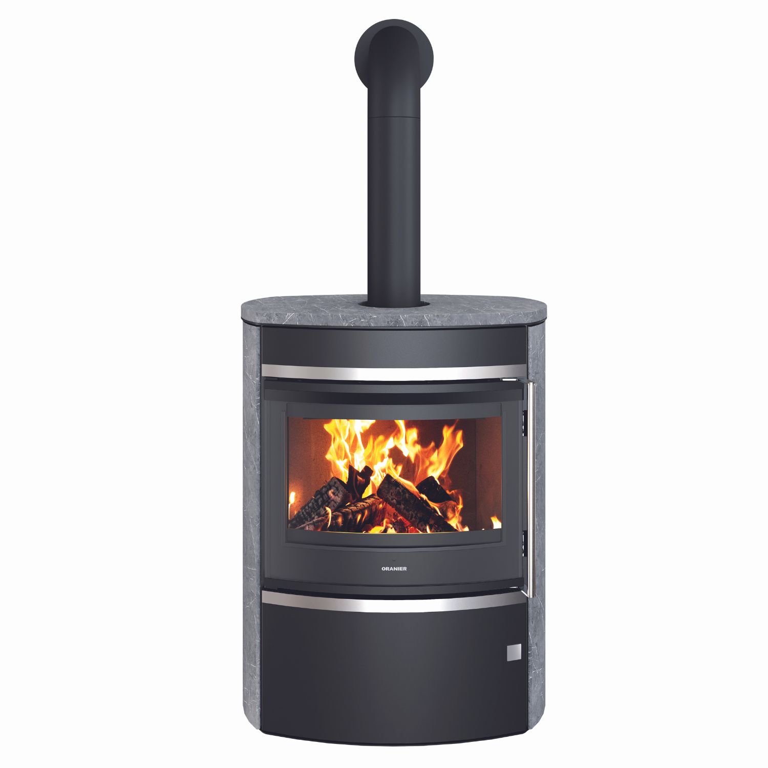 Oranier Feras Kaminofen Stahl Schwarz / Speckstein Oranier Feras Kaminofen Stahl Schwarz / Speckstein