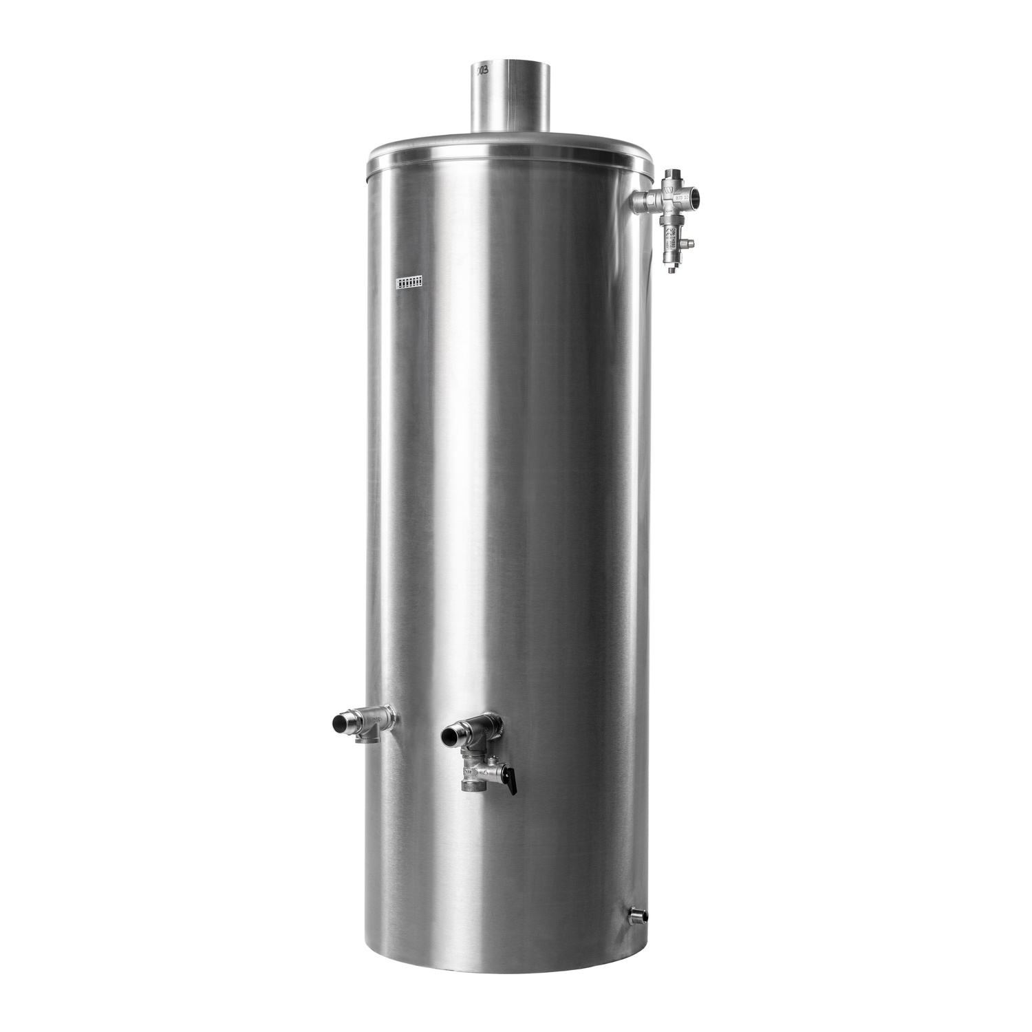 Wittigsthal Badeofen druckfest D100 - Oberofen Edelstahl 100L, Unterofen 100/6 braun, ohne MB