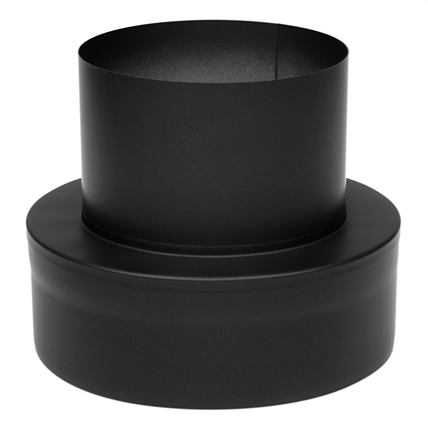Raik Coltherm Adapter 150mm von EW auf DW schwarz für Rauchrohr / Ofenrohr