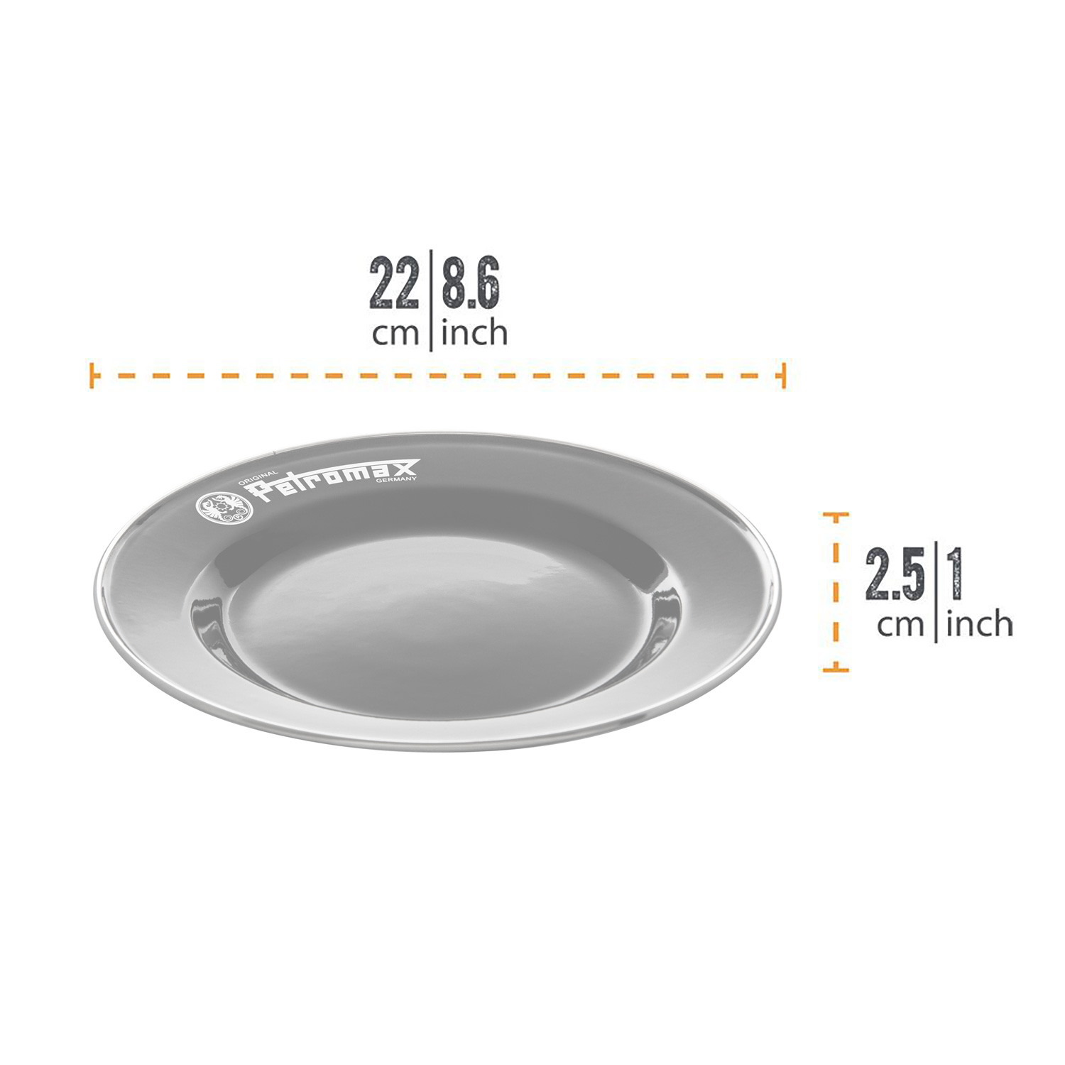 Petromax Emaille-Teller Schwarz 2er-Set Ø 22 cm Petromax Emaille-Teller Schwarz 2er-Set Ø 22 cm